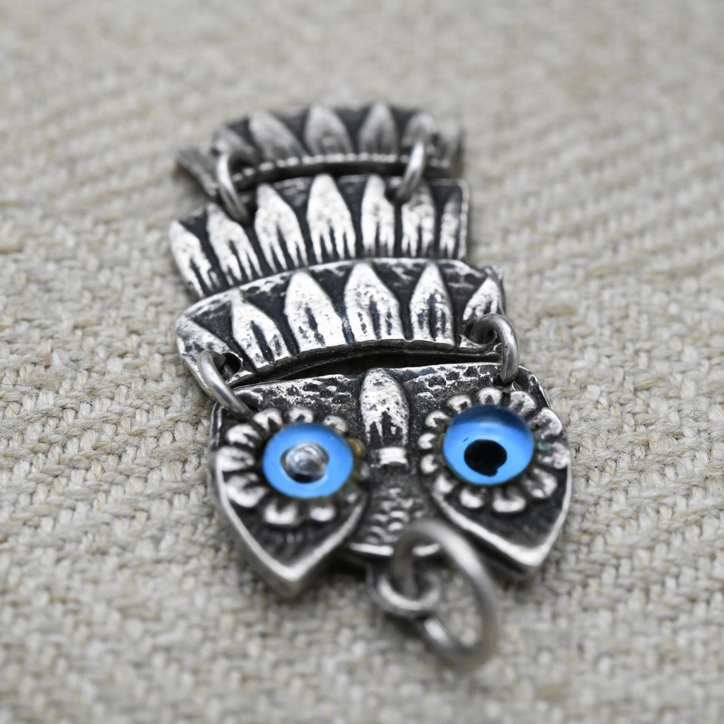 Vintage Silver Owl Charm Pendant - Cute Animal Nature Lover Gift | Articulated Necklace | Athena Symbol of Wisdom