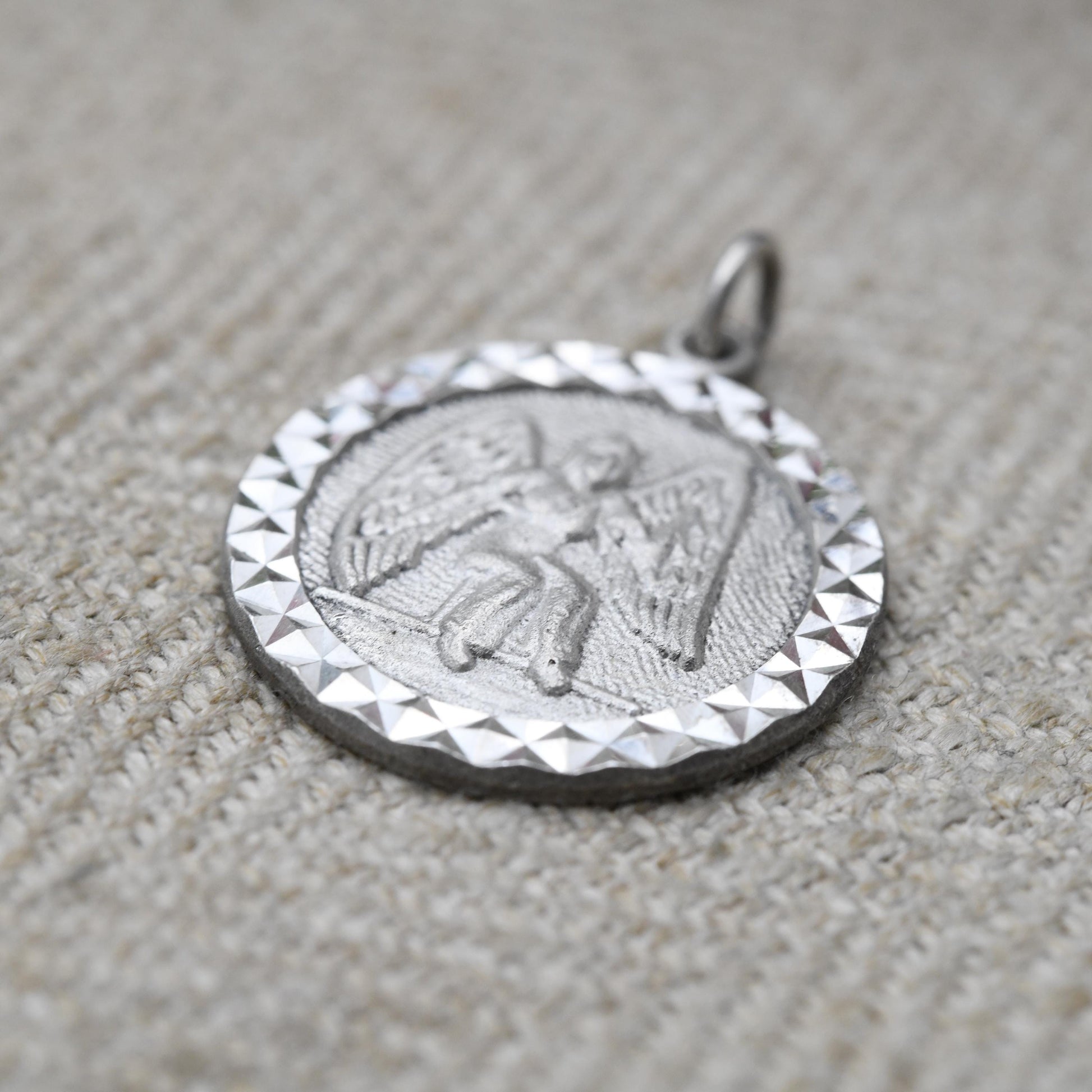 Vintage Sterling Silver Virgo Pendant - Traditional Angel Astrological Zodiac Star Sign Symbol Mid-Century August September Birthday Gift