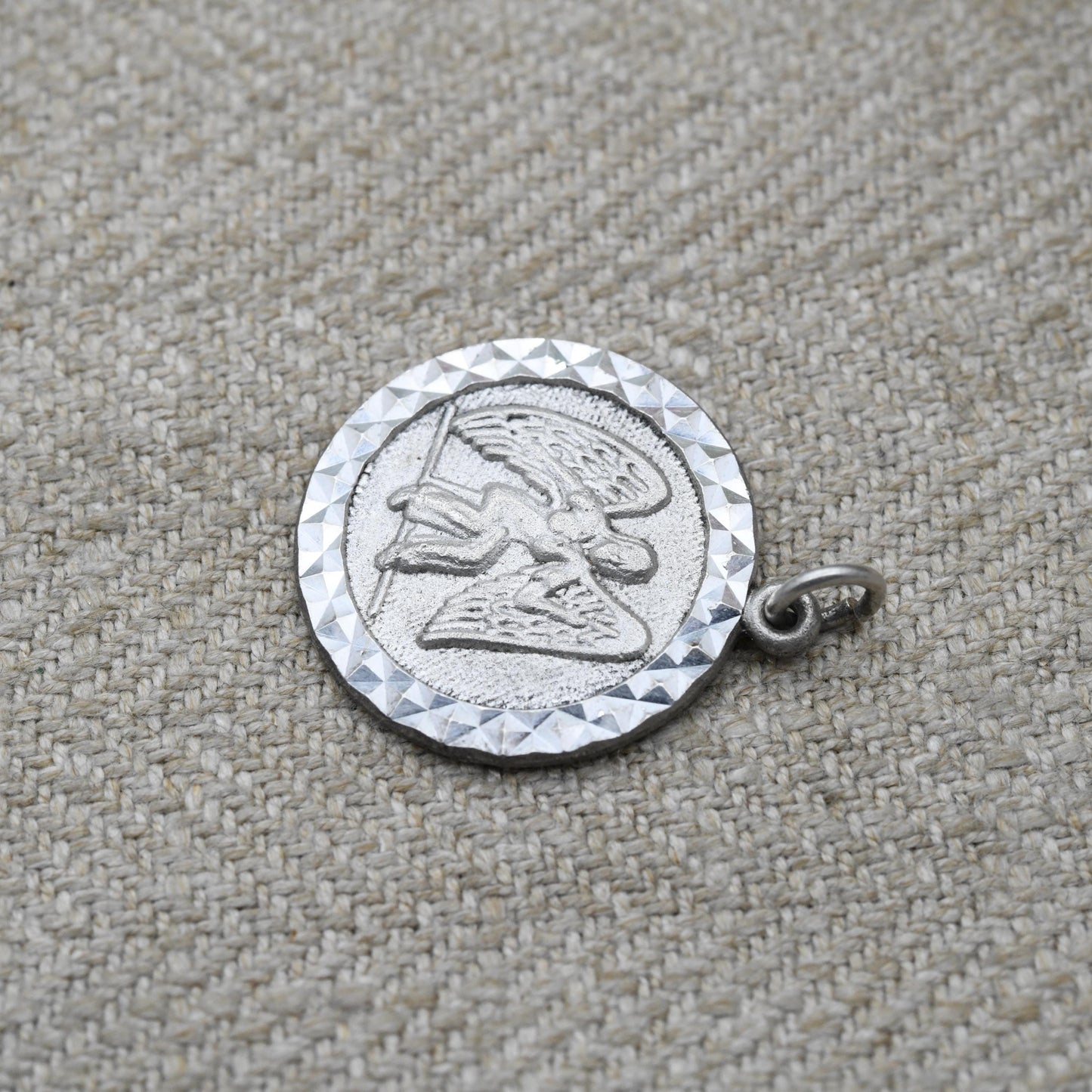 Vintage Sterling Silver Virgo Pendant - Traditional Angel Astrological Zodiac Star Sign Symbol Mid-Century August September Birthday Gift