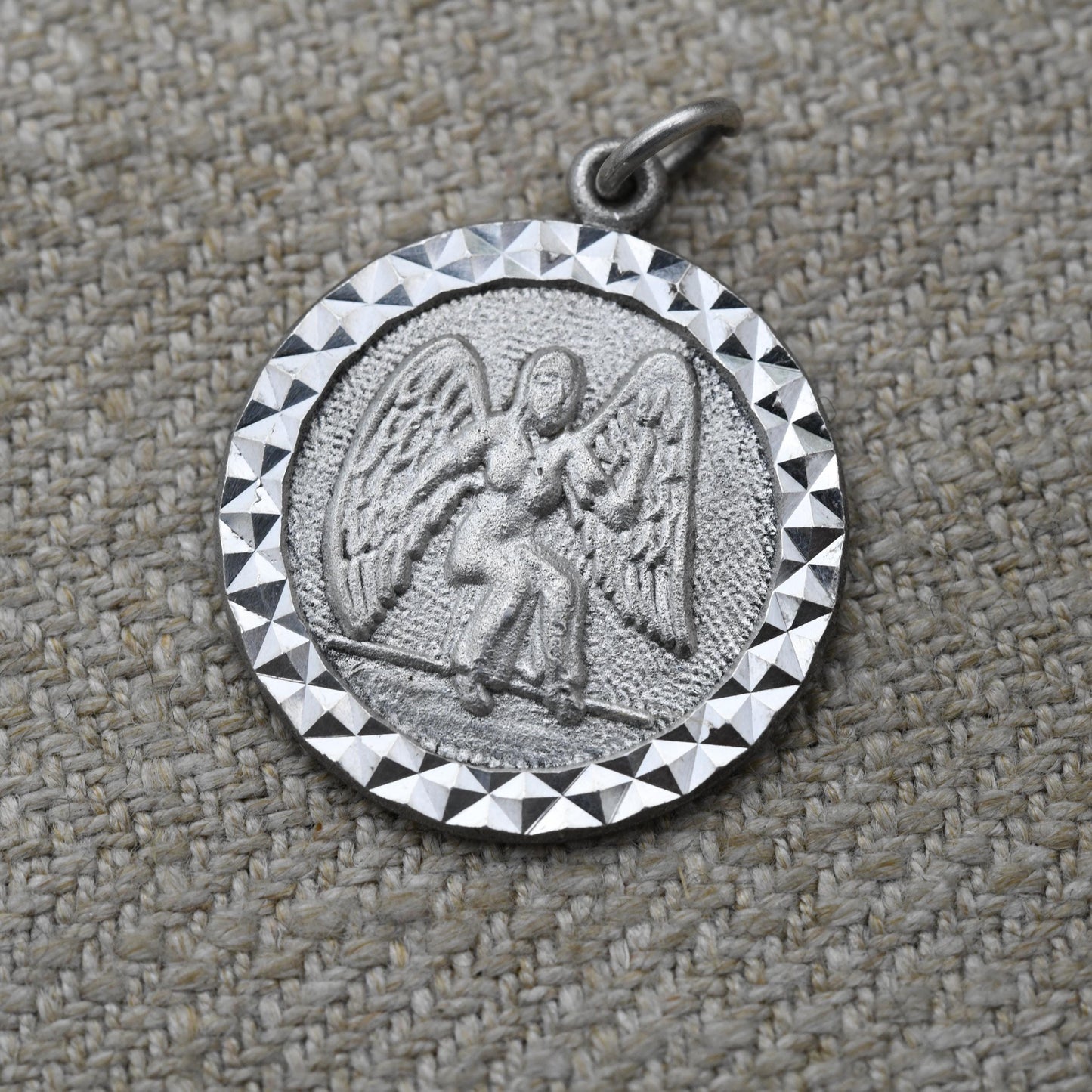 Vintage Sterling Silver Virgo Pendant - Traditional Angel Astrological Zodiac Star Sign Symbol Mid-Century August September Birthday Gift