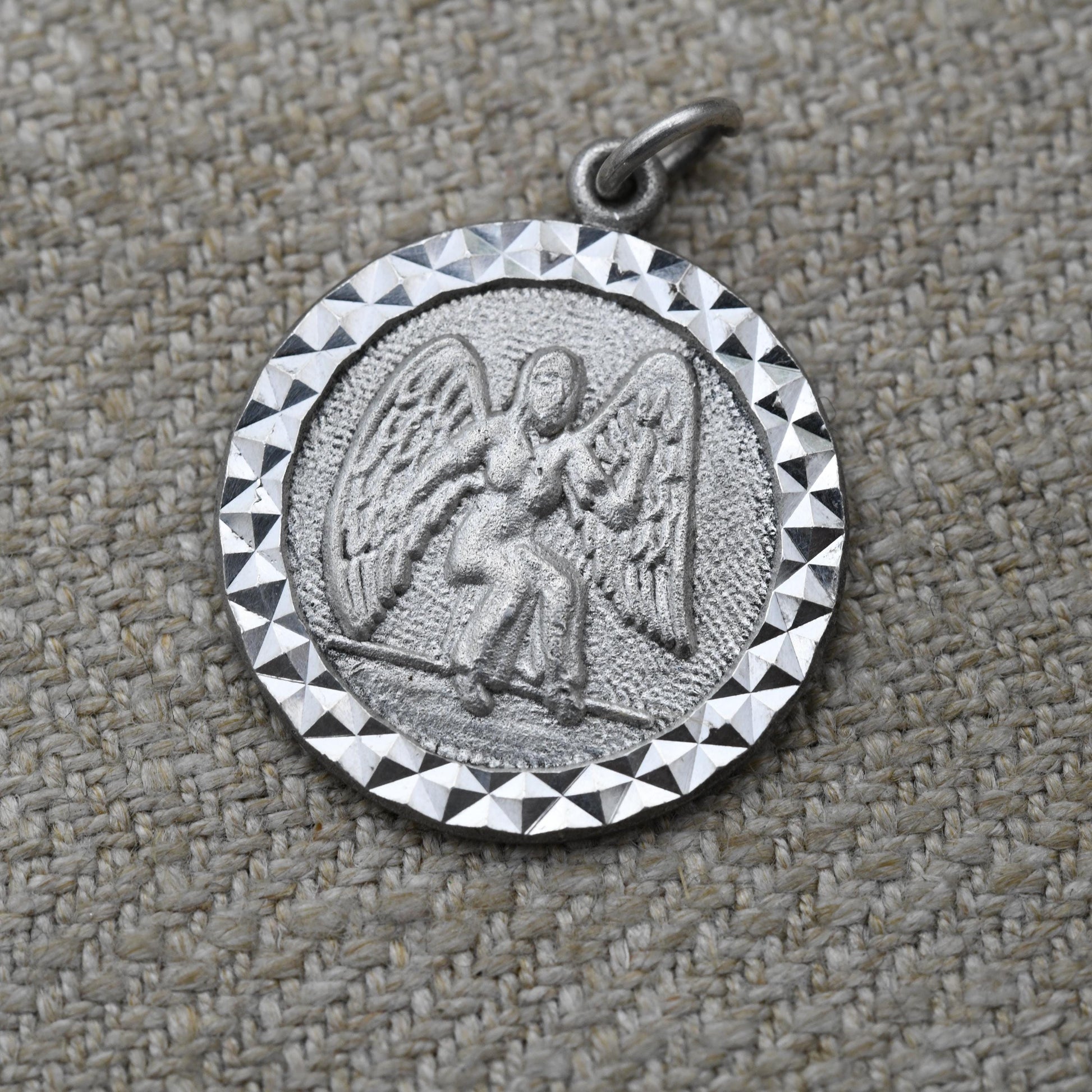 Vintage Sterling Silver Virgo Pendant - Traditional Angel Astrological Zodiac Star Sign Symbol Mid-Century August September Birthday Gift