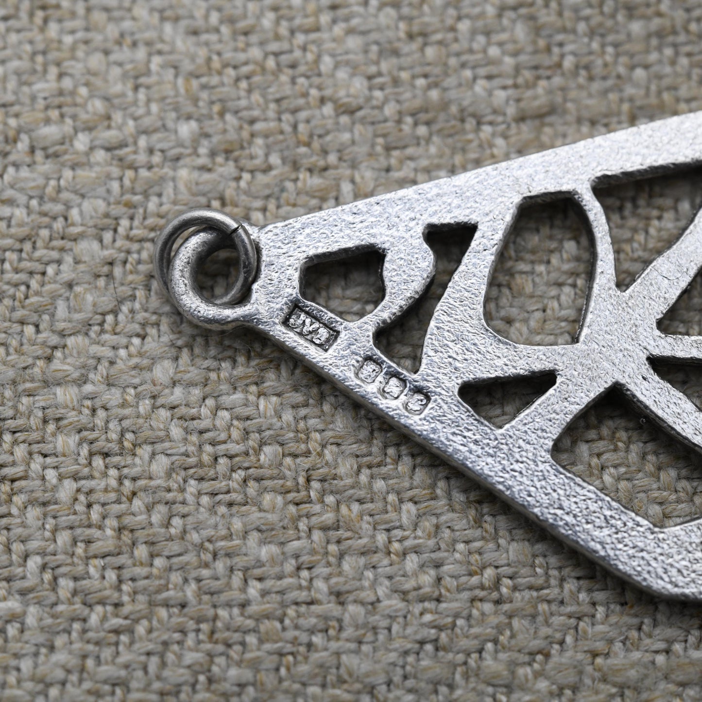 Vintage Sterling Silver Shamrock Openwork Pendant - Celtic Scottish Floral Charm | Minimalist Solid Silver Gift for Necklace Chain