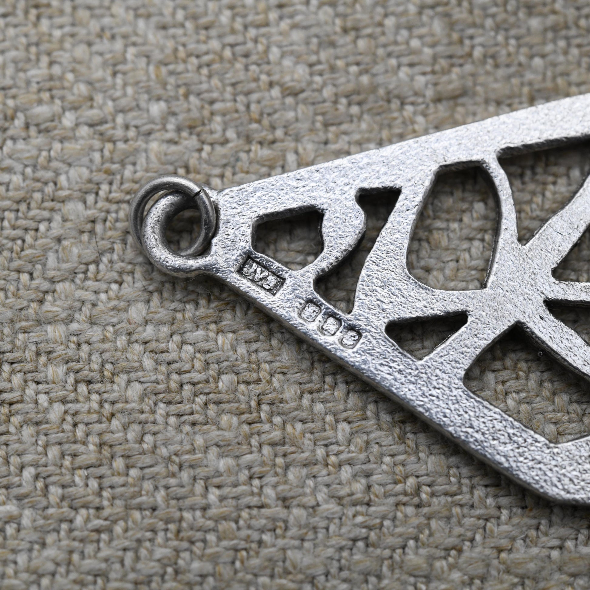 Vintage Sterling Silver Shamrock Openwork Pendant - Celtic Scottish Floral Charm | Minimalist Solid Silver Gift for Necklace Chain