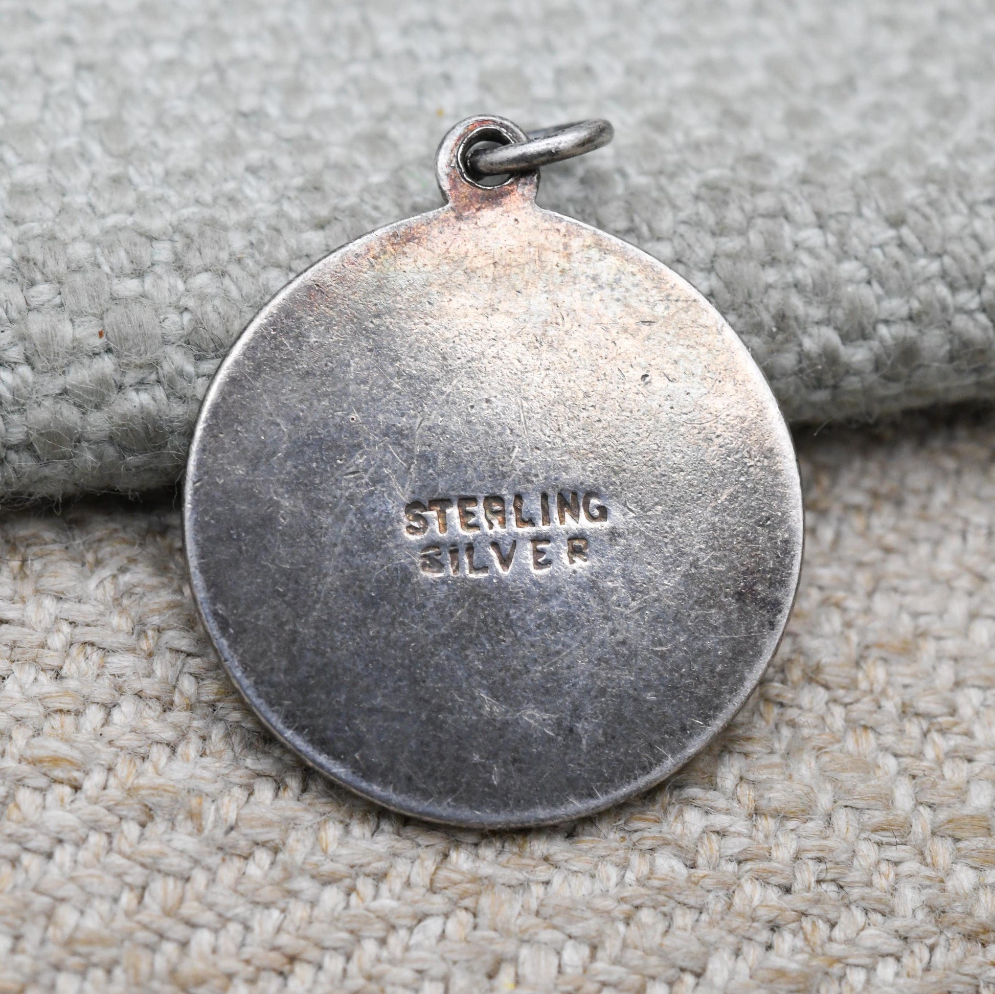 Vintage Sterling Silver Virgo Pendant - Mid-Century Astrological Zodiac Star Sign Symbol | August September Birthday Gift