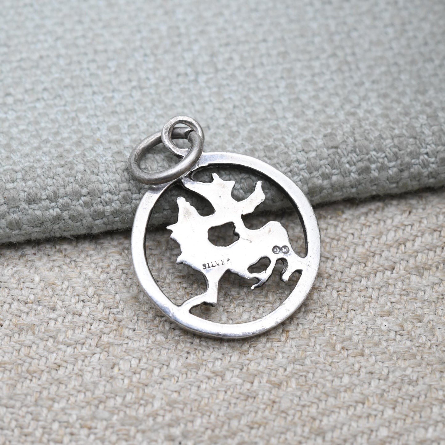 Vintage Sterling Silver Maeshowe Dragon Pendant Charm - Scottish Traditional Celtic Dragon Design | Souvenir Gift for Necklace Chain