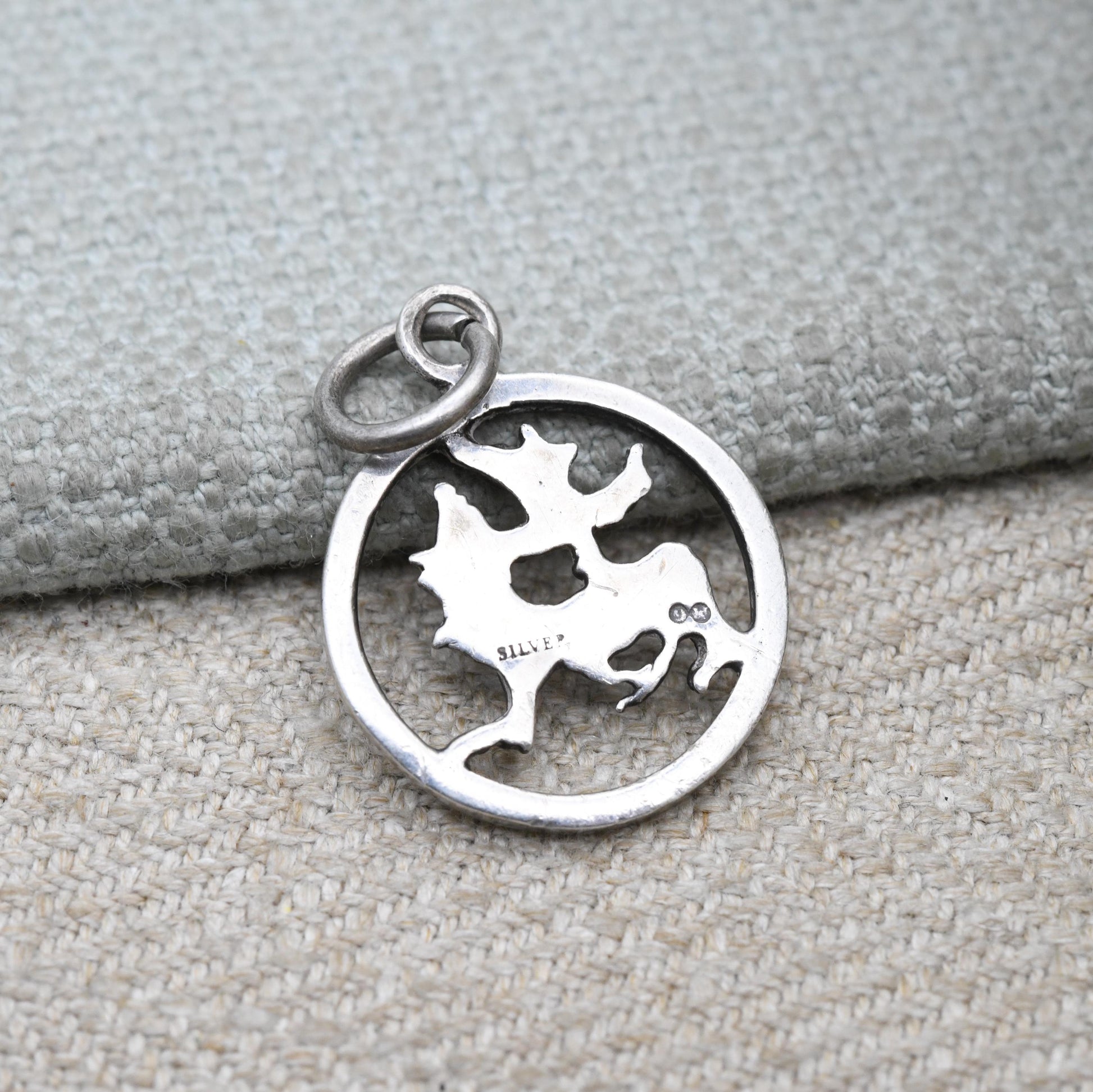 Vintage Sterling Silver Maeshowe Dragon Pendant Charm - Scottish Traditional Celtic Dragon Design | Souvenir Gift for Necklace Chain