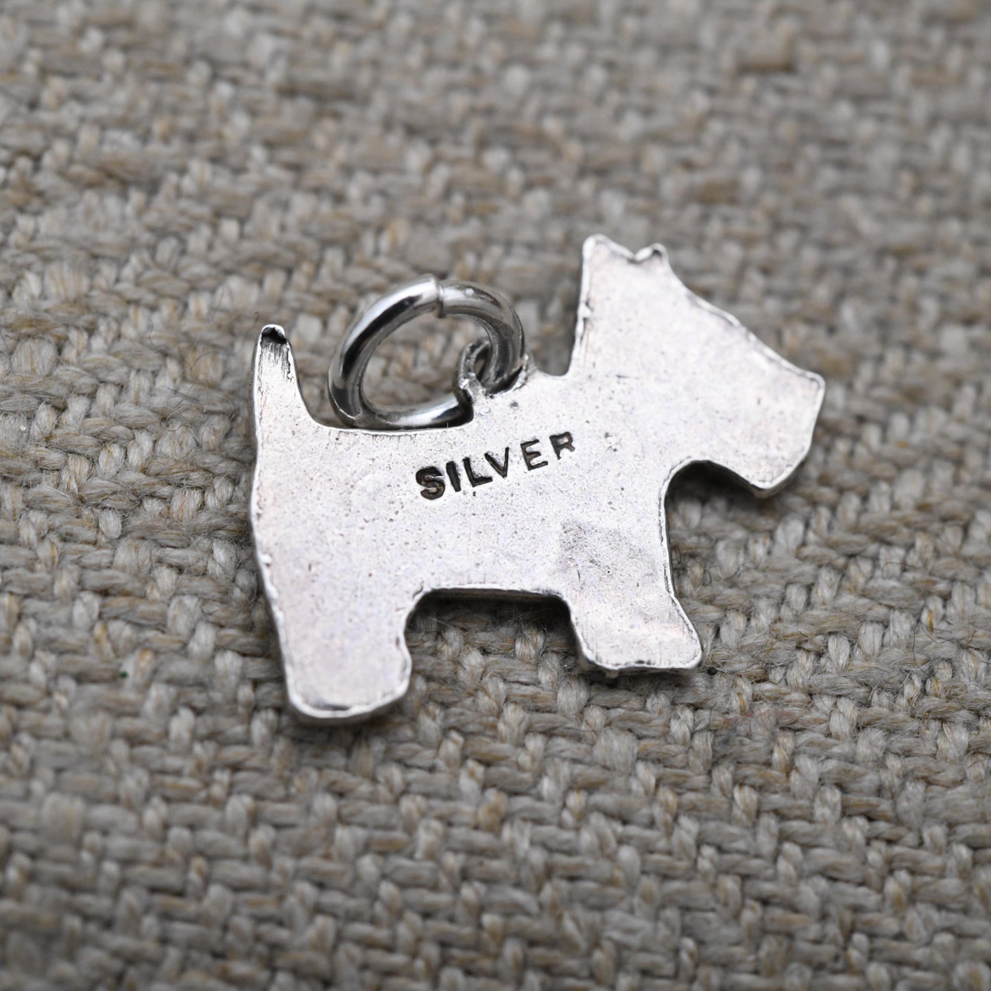 Vintage Sterling Silver Scottie Dog Charm Pendant - Scottish Terrier Dog Charm | Gift for Charm Bracelet