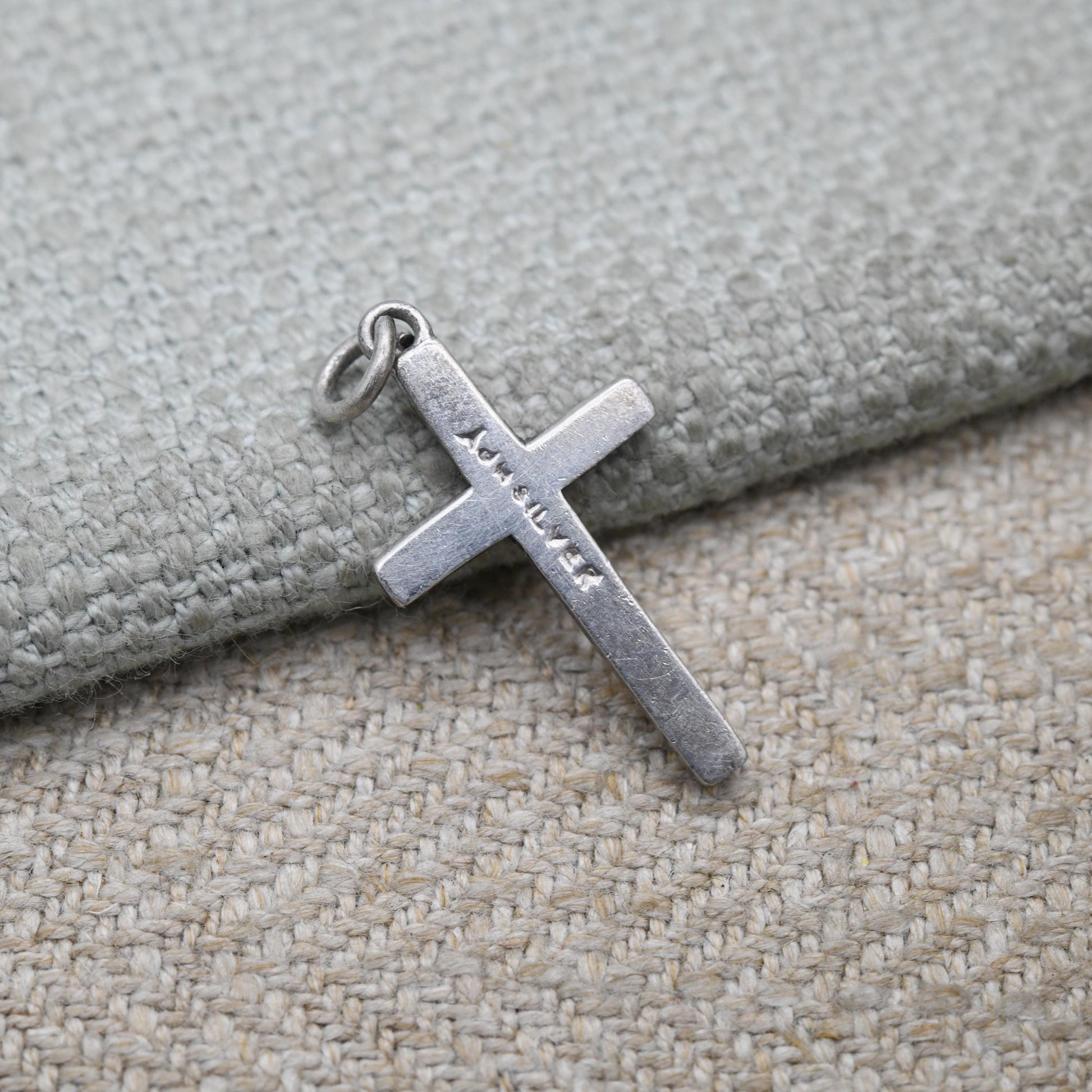 Vintage Sterling Silver Cross Pendant - Religious Gift | Geometric Pattern | Christian Necklace