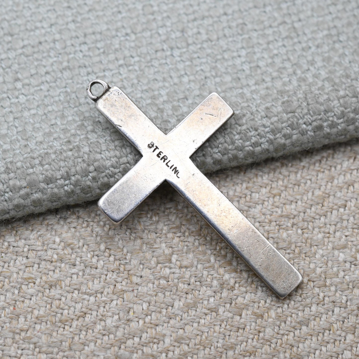 Vintage Sterling Silver Cross Pendant - Modest Religious Jewellery | Christian Necklace | Gift for Christening Baptism