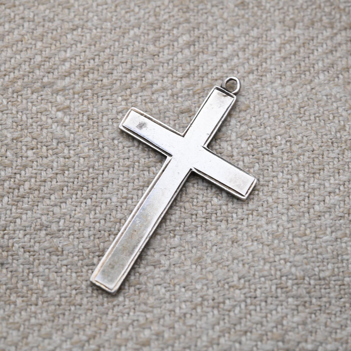 Vintage Sterling Silver Cross Pendant - Modest Religious Jewellery | Christian Necklace | Gift for Christening Baptism