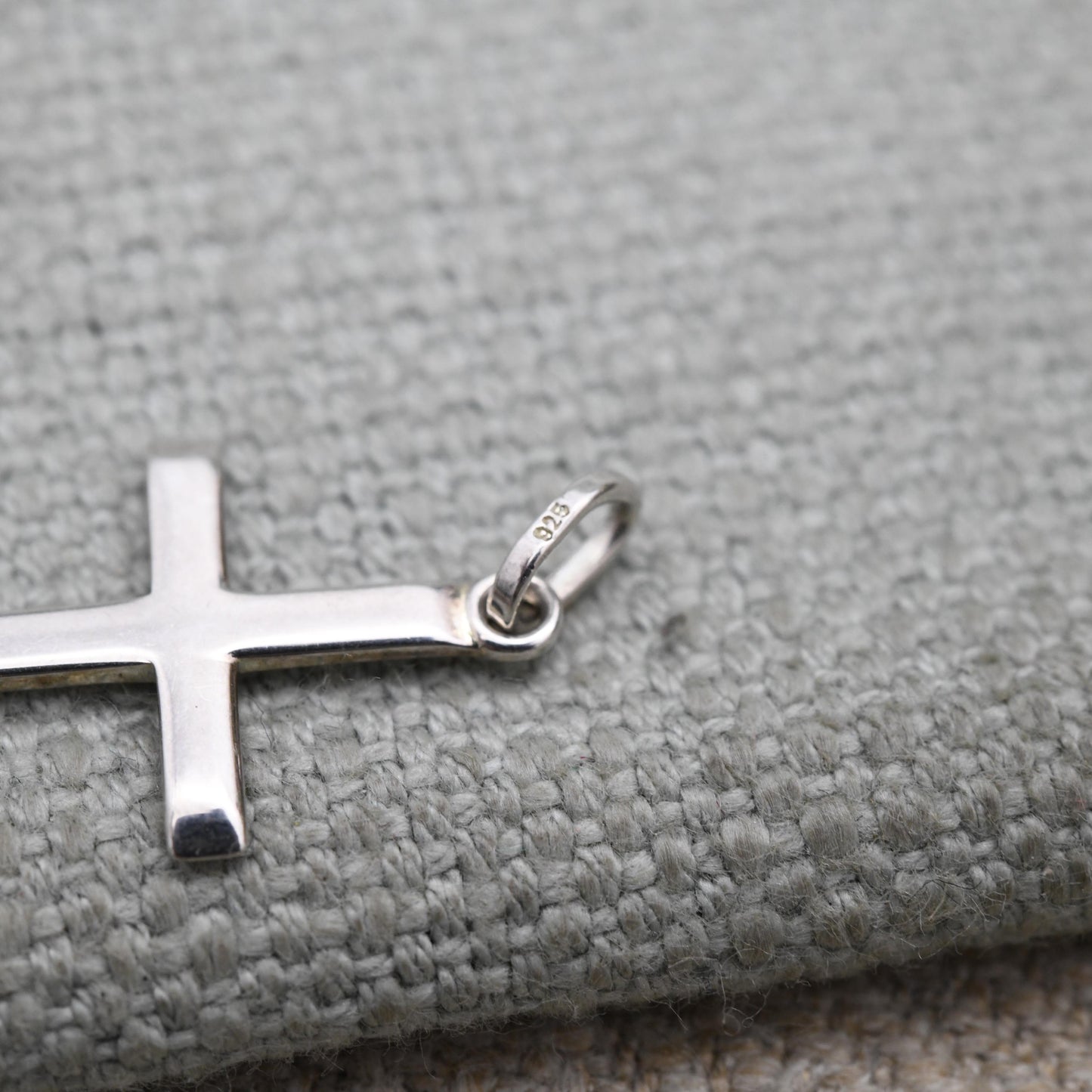 Vintage Sterling Silver Small Cross Pendant - Religious Gift | Little Plain Cross | Christian Necklace
