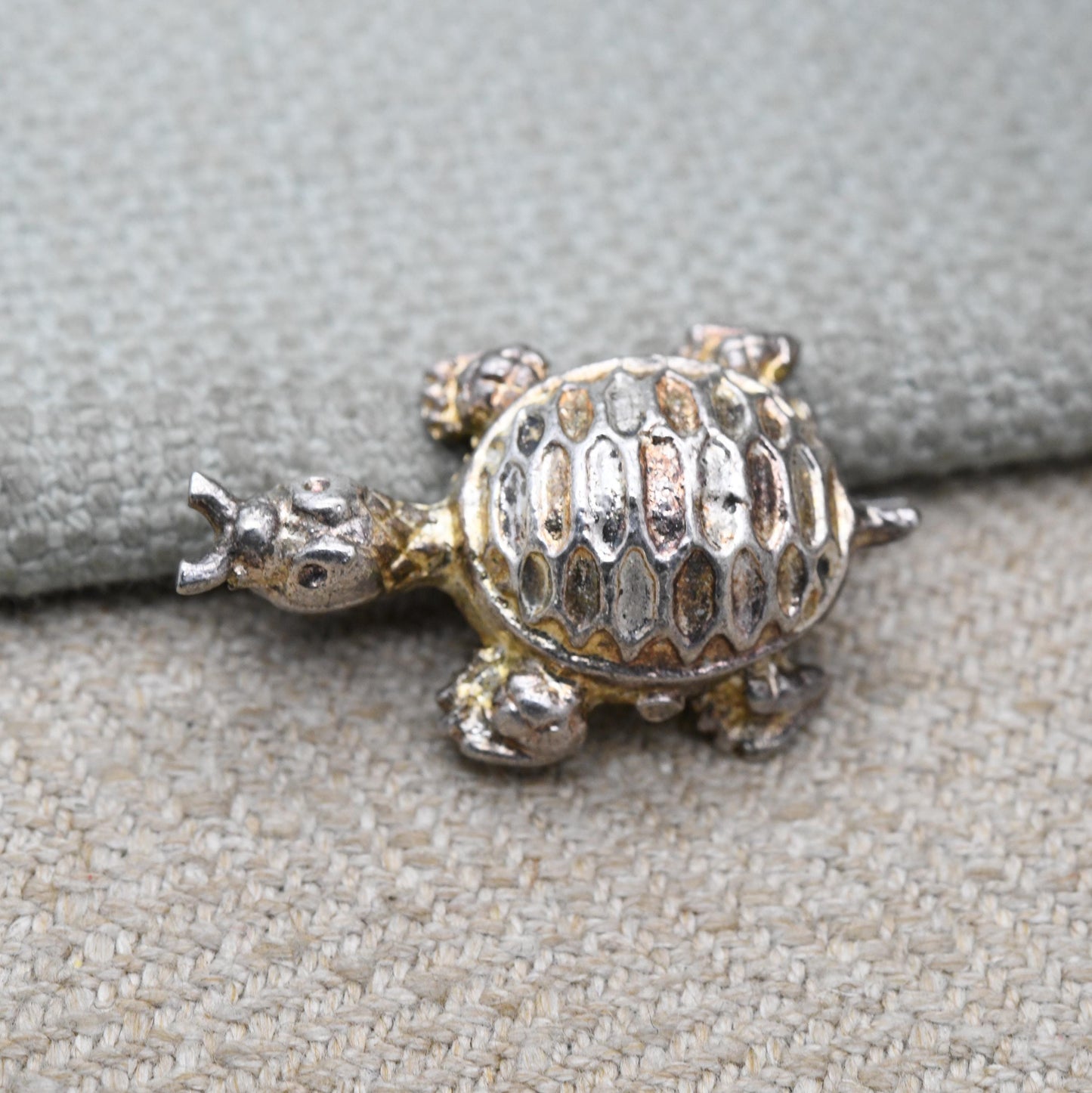 Vintage Sterling Silver Tortoise Brooch - Gift for Animal Lover