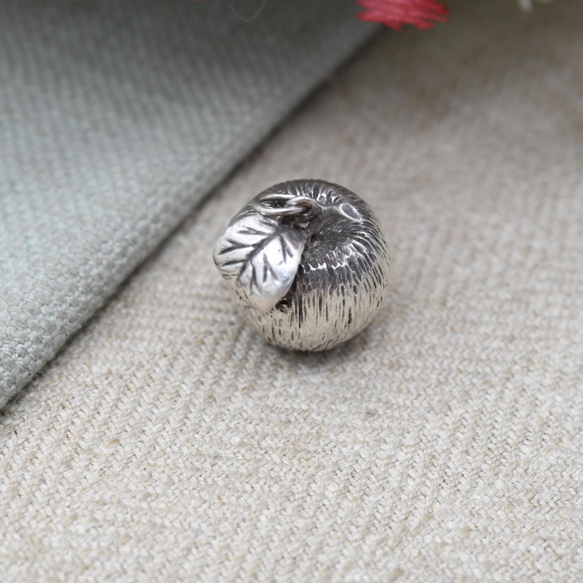 Vintage Sterling Silver Apple Charm Pendant 1977 - Fruit Pendant | Food Charm