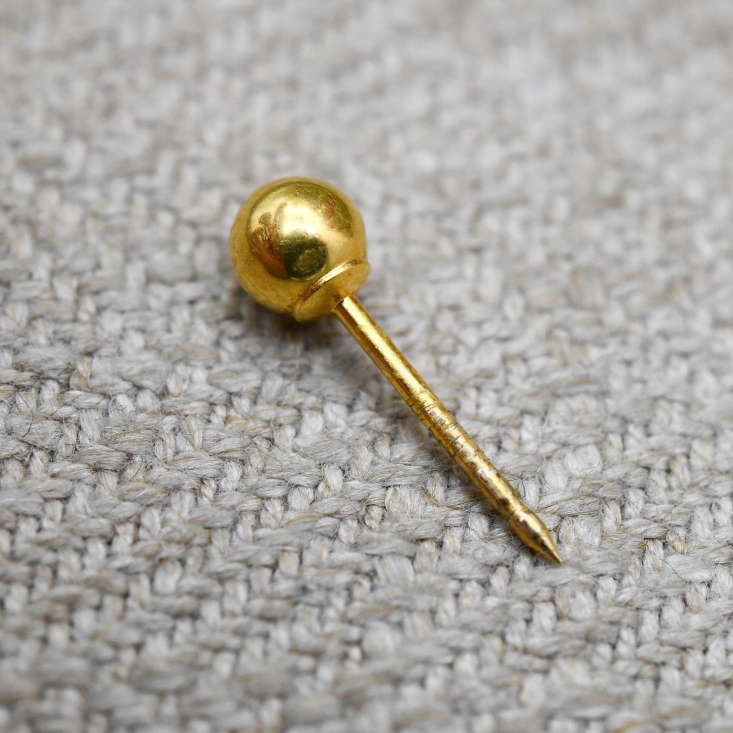 Vintage Single 9ct Yellow Gold Ball Stud Earring with Butterfly Back