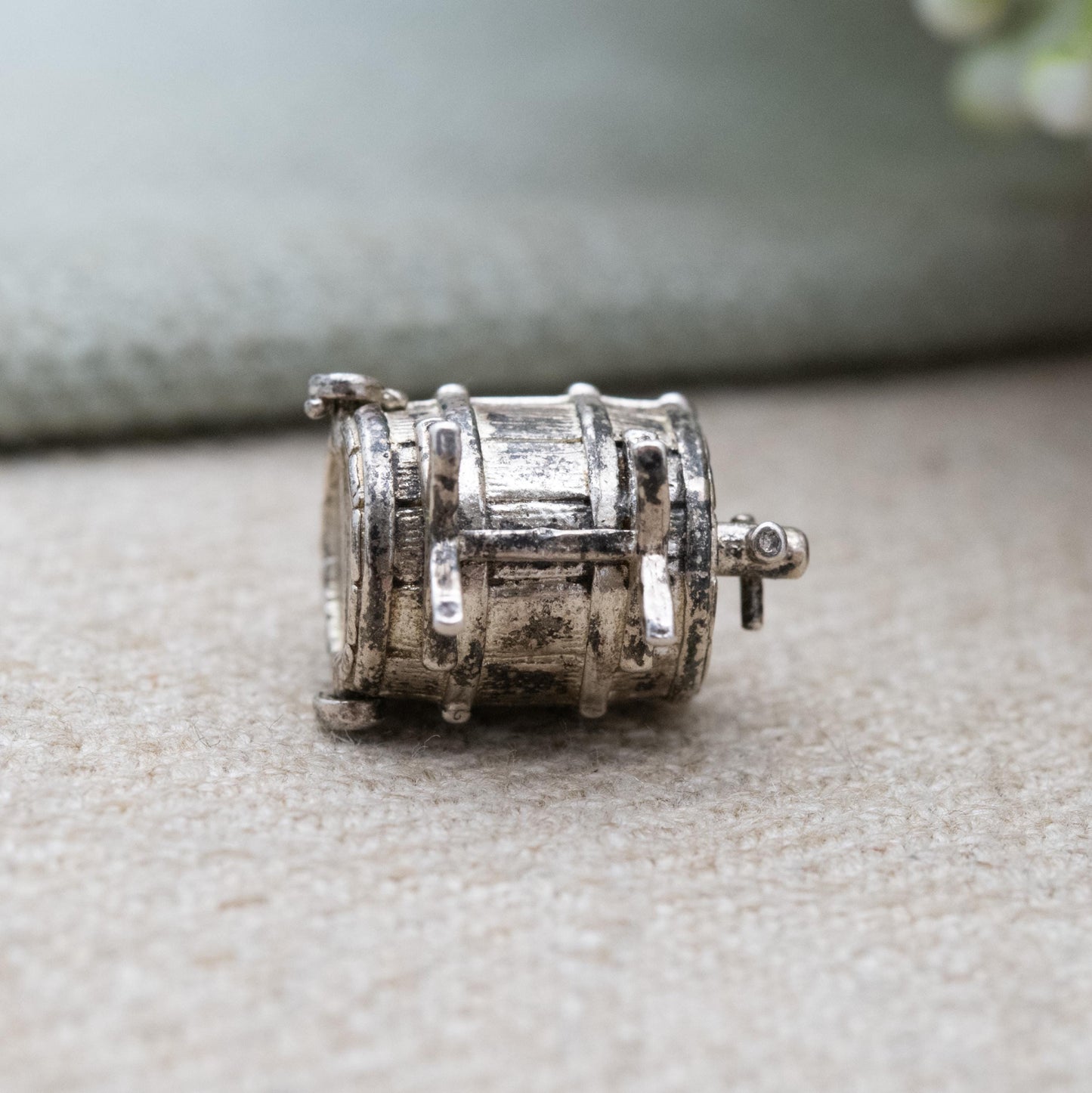 Vintage CHIM Sterling Silver Opening Beer Barrel Charm Pendant - Public House | XXX Beer | Bar | Drinking | Gift for Charm Bracelet