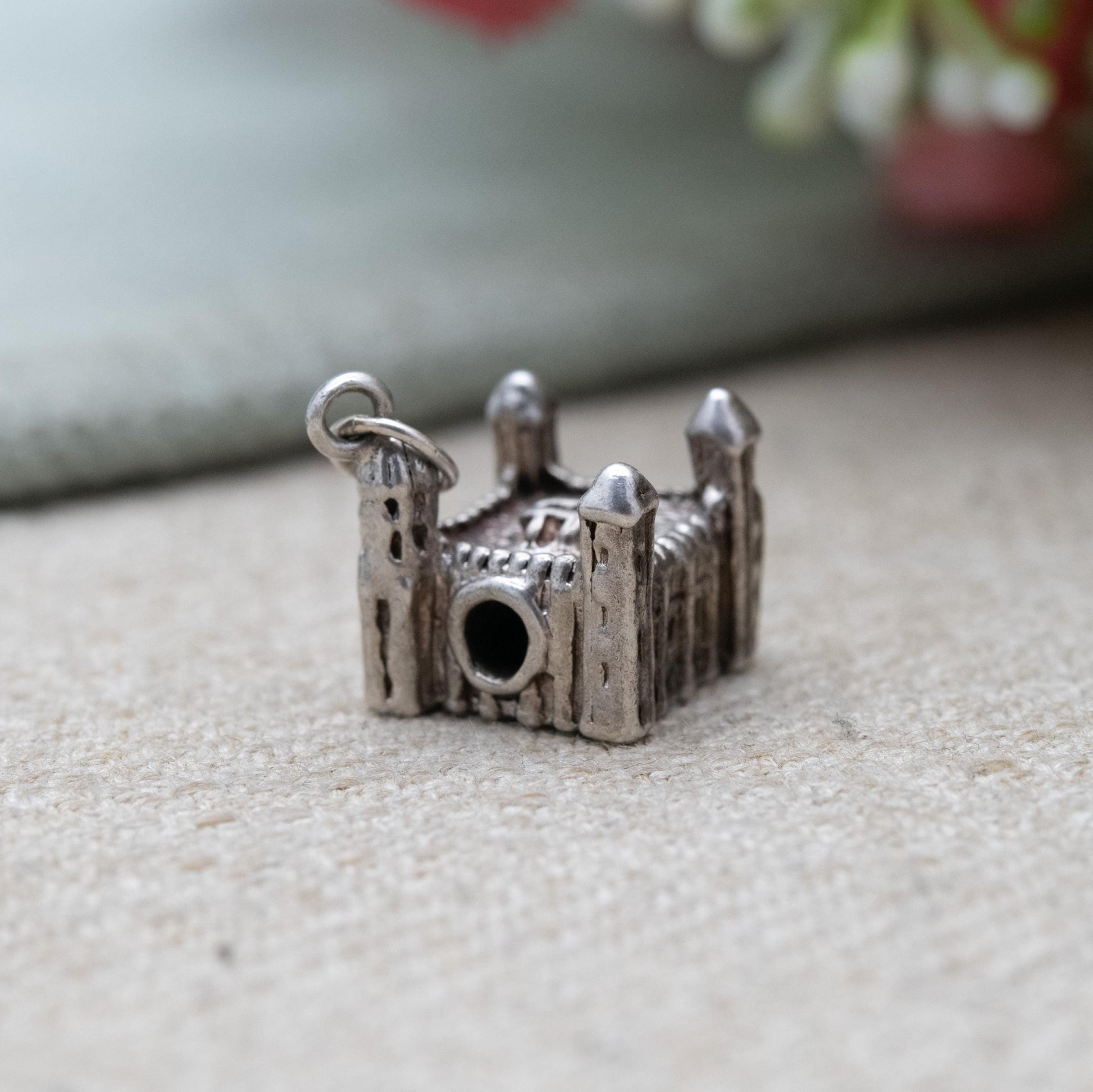 Vintage Stanhope Sterling Silver Tower of London Charm Pendant - Royal Castle | Crown Jewels | Souvenir Gift for Charm Bracelet