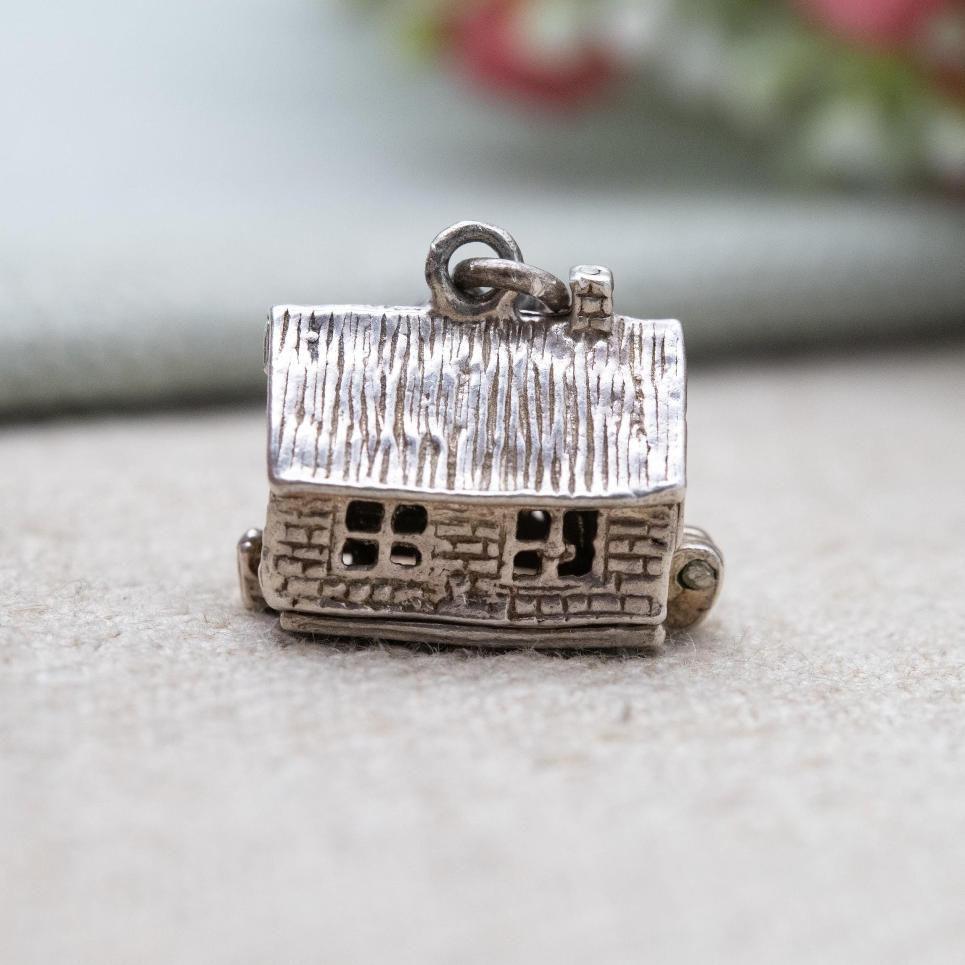 Vintage Sterling Silver Opening Pub Charm Pendant - Tavern | Bar | Souvenir Gift for Charm Bracelet