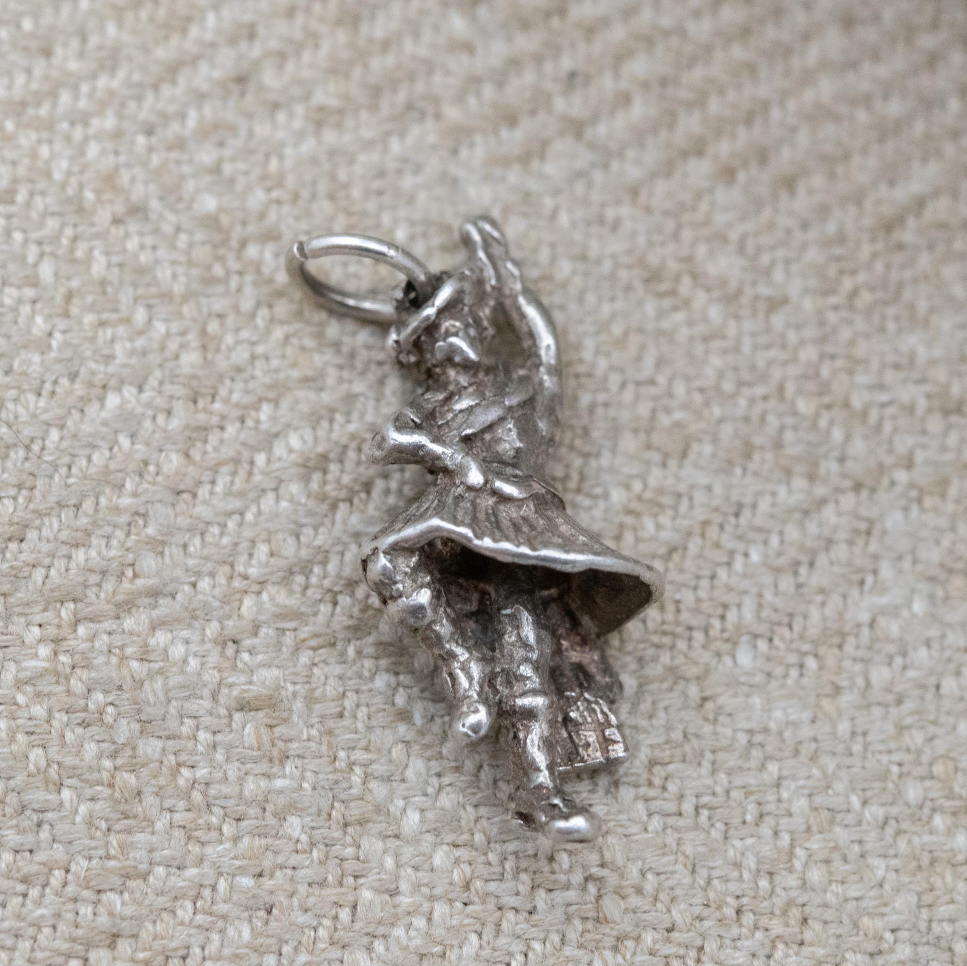 Vintage Sterling Silver Scottish Highland Dancer Charm Pendant - Scotland | Great Highland Dancing | Souvenir Gift for Charm Bracelet