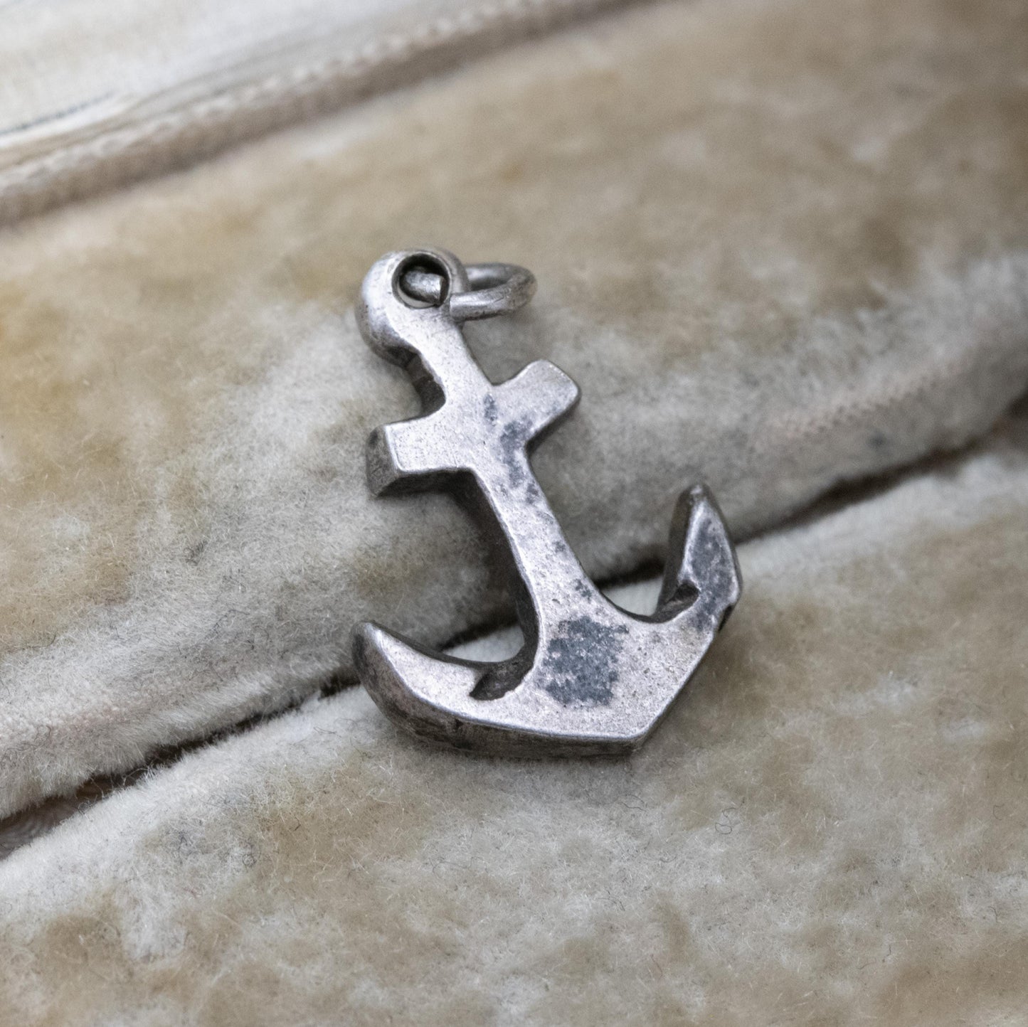 Vintage Sterling Silver Anchor Charm Pendant - Nautical Sailor Themed Jewellery