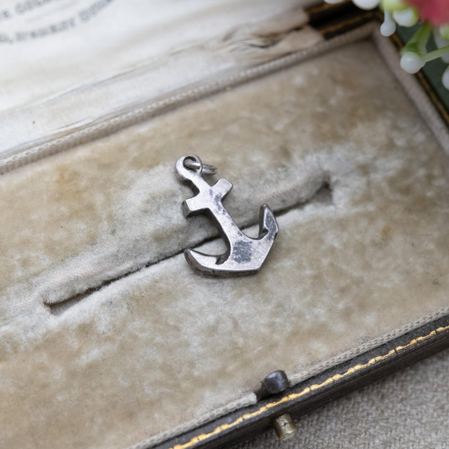 Vintage Sterling Silver Anchor Charm Pendant - Nautical Sailor Themed Jewellery