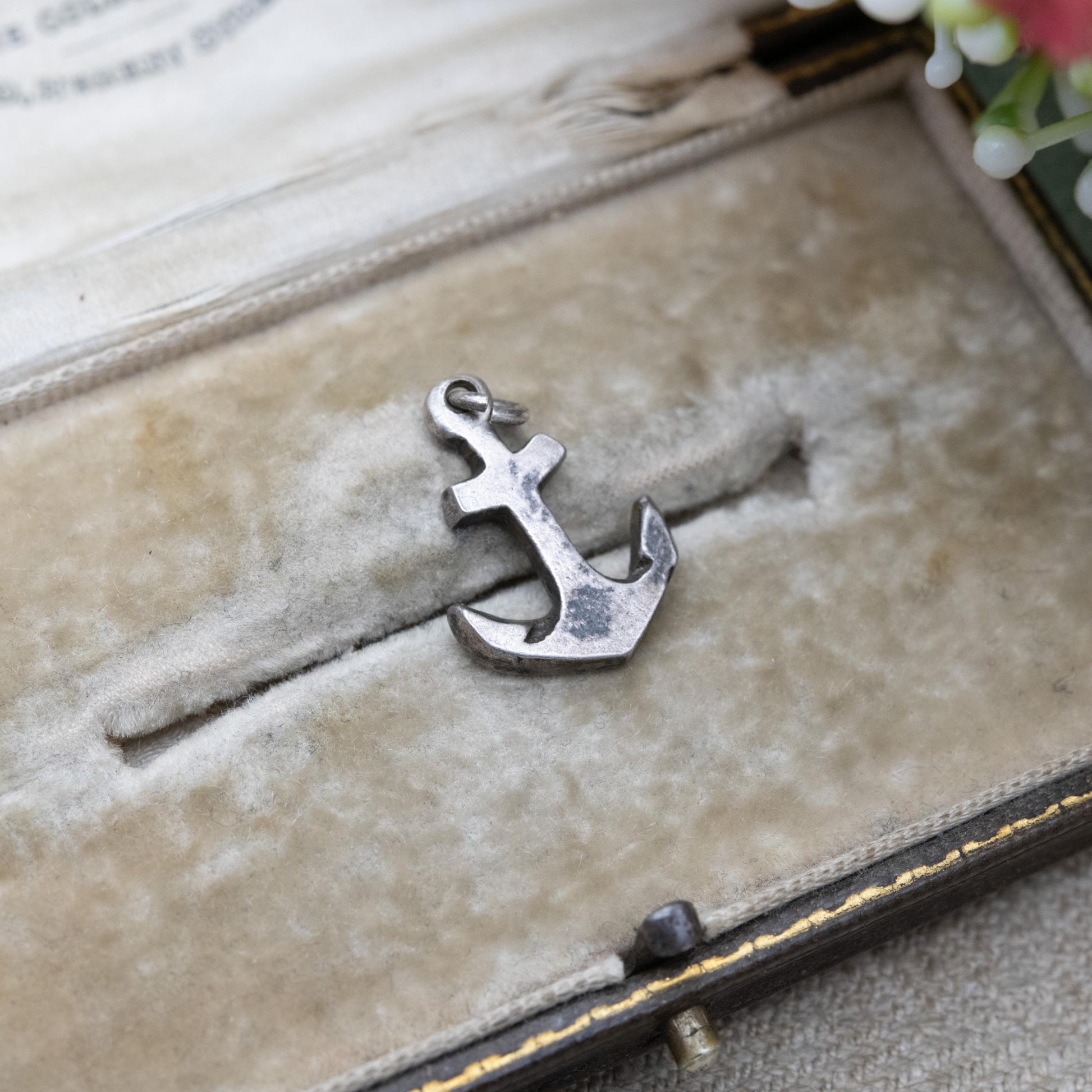 Vintage Sterling Silver Anchor Charm Pendant - Nautical Sailor Themed Jewellery