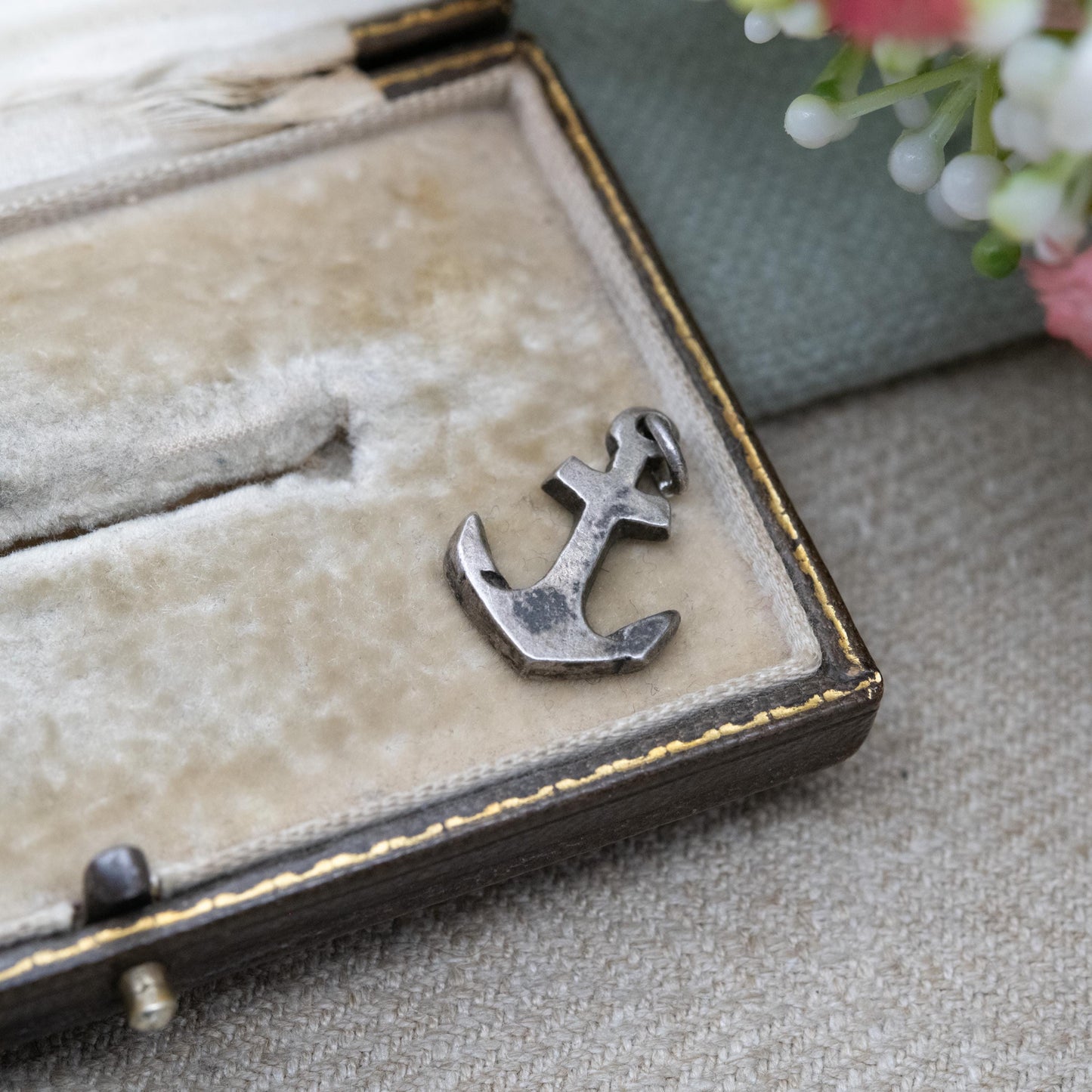 Vintage Sterling Silver Anchor Charm Pendant - Nautical Sailor Themed Jewellery