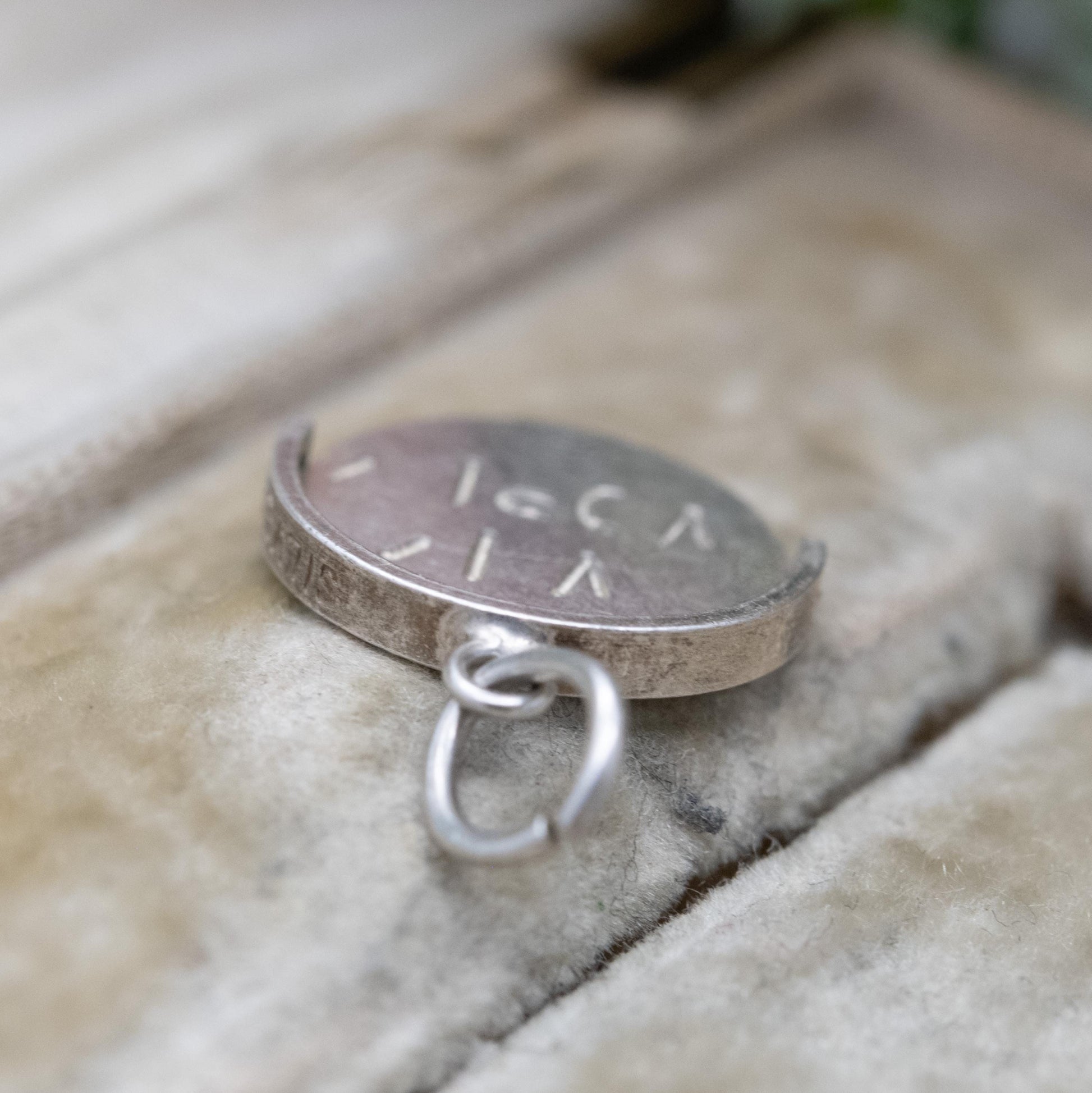 Vintage Sterling Silver Why Worry Spinning Charm Pendant - Spinner Fob Letters And Words | Gift for Charm Bracelet Necklace Stack