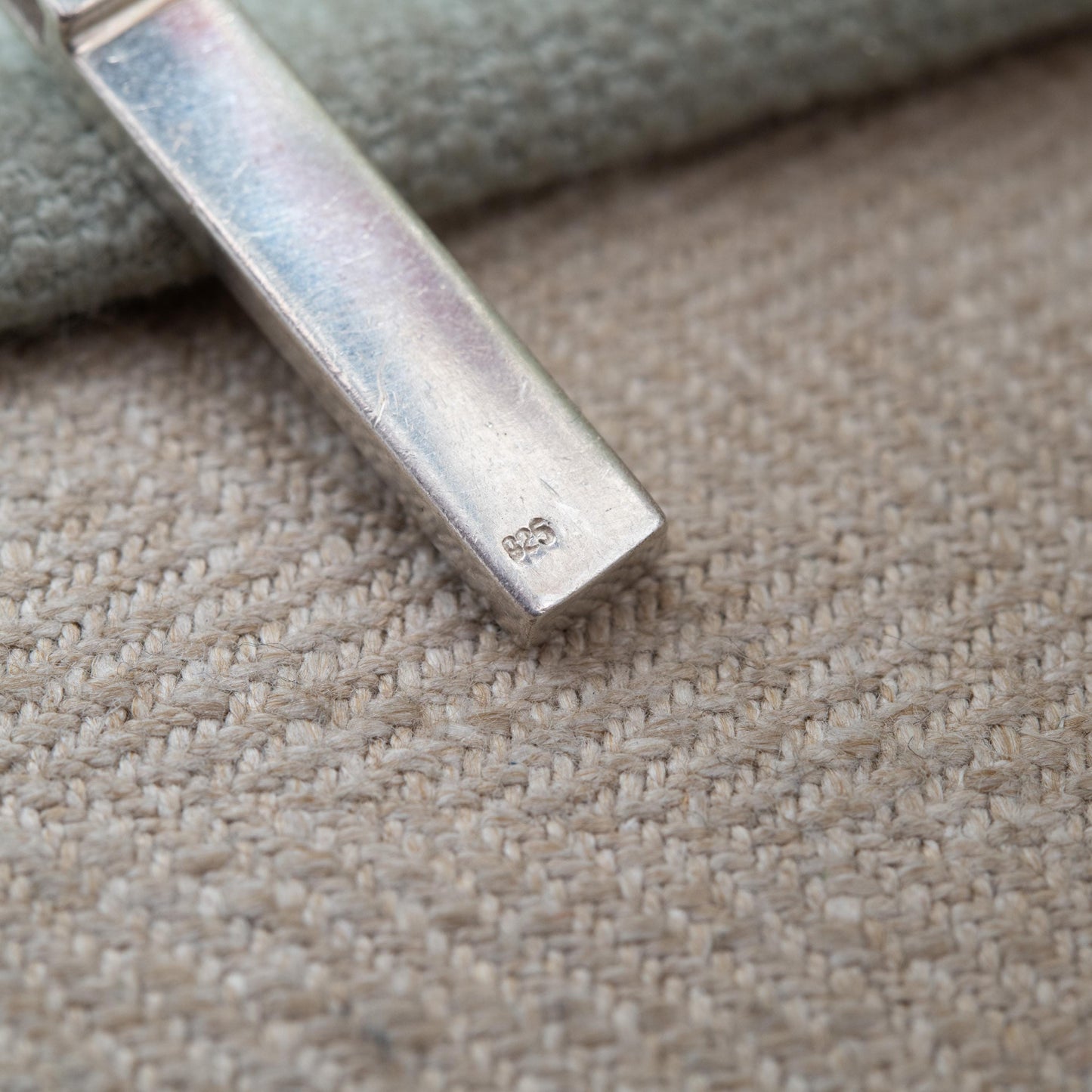 Vintage Sterling Silver Mother of Pearl Rectangle Pendant - Pretty Silver Gift Necklace with Minimalist Design | Gift for Necklace Chain