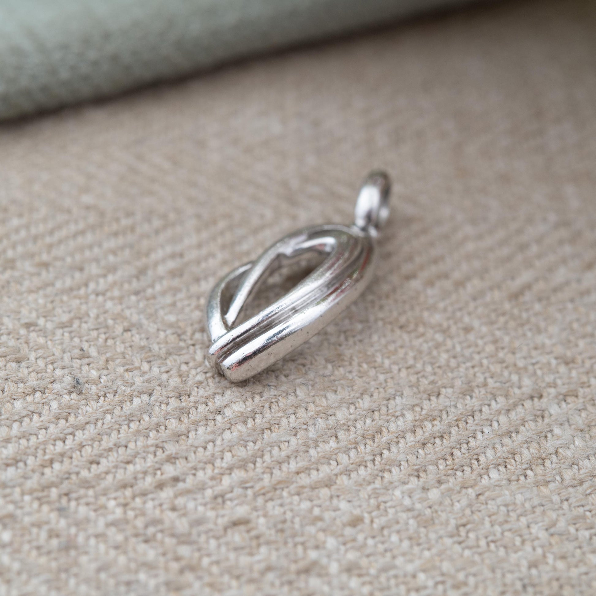Vintage Sterling Silver Minimalist Knot Pendant Charm - Twisted Openwork Knot Jewellery | Gift for Charm Necklace