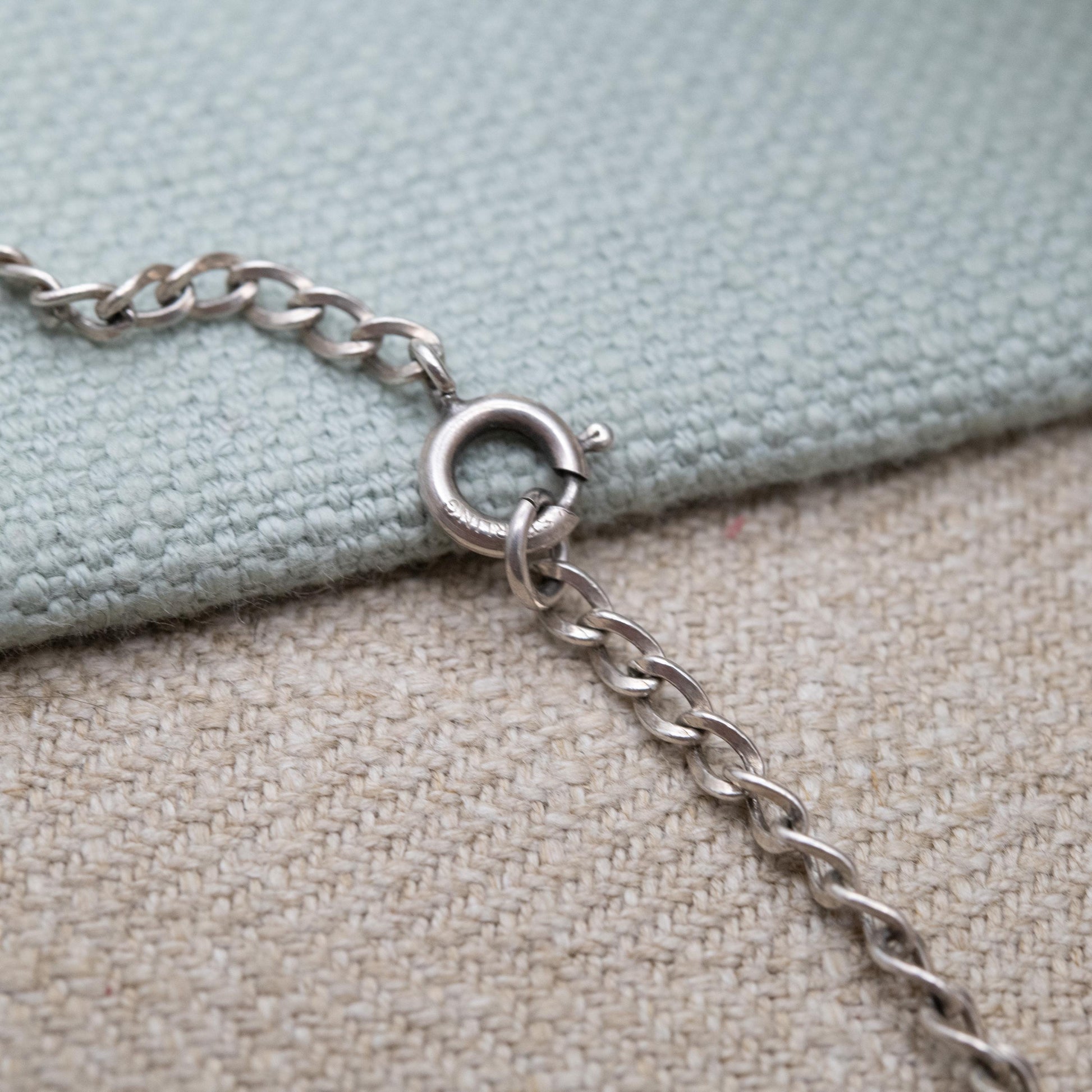 Vintage Modernist Sterling Silver Pendant Necklace with Wire Work Abstract Design c. 1970s