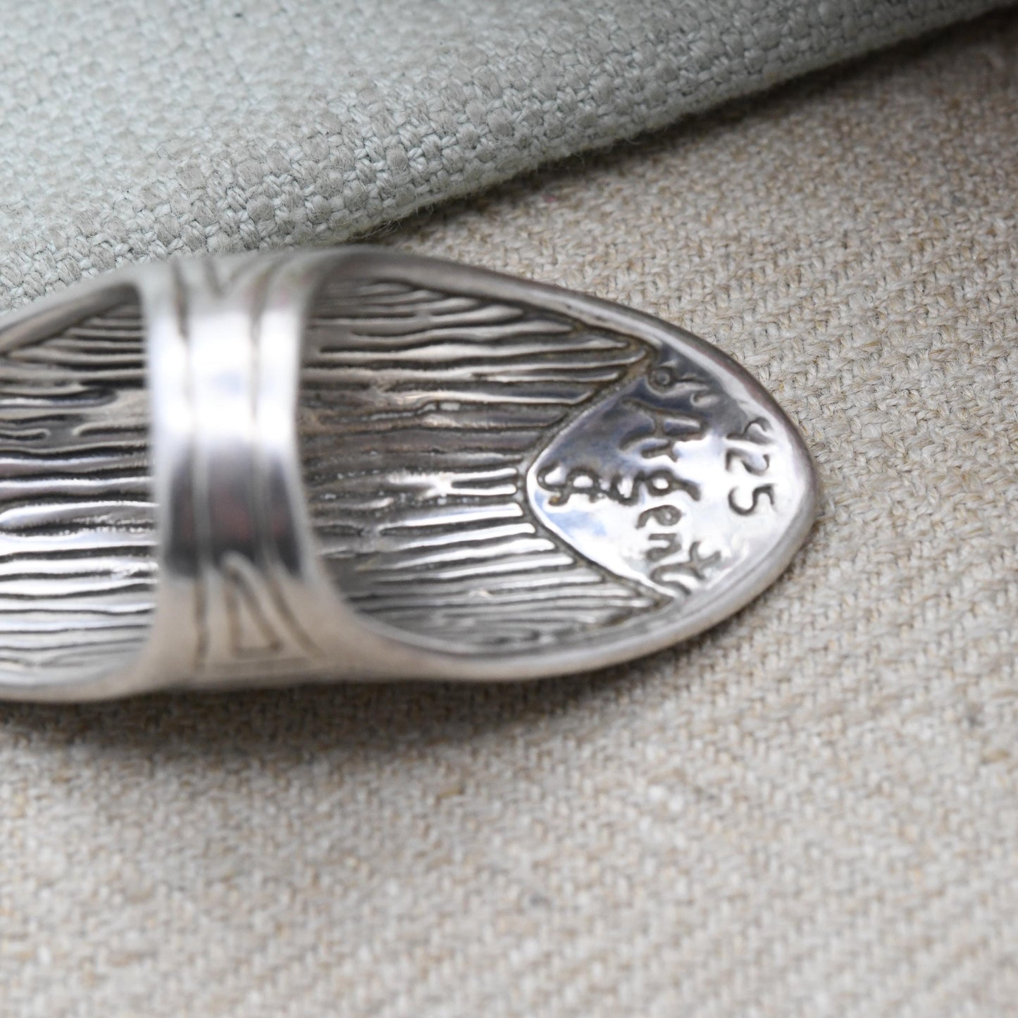 Sterling Silver Armour Ring Maasai Shield Design - UK Size - N | US Size - 7