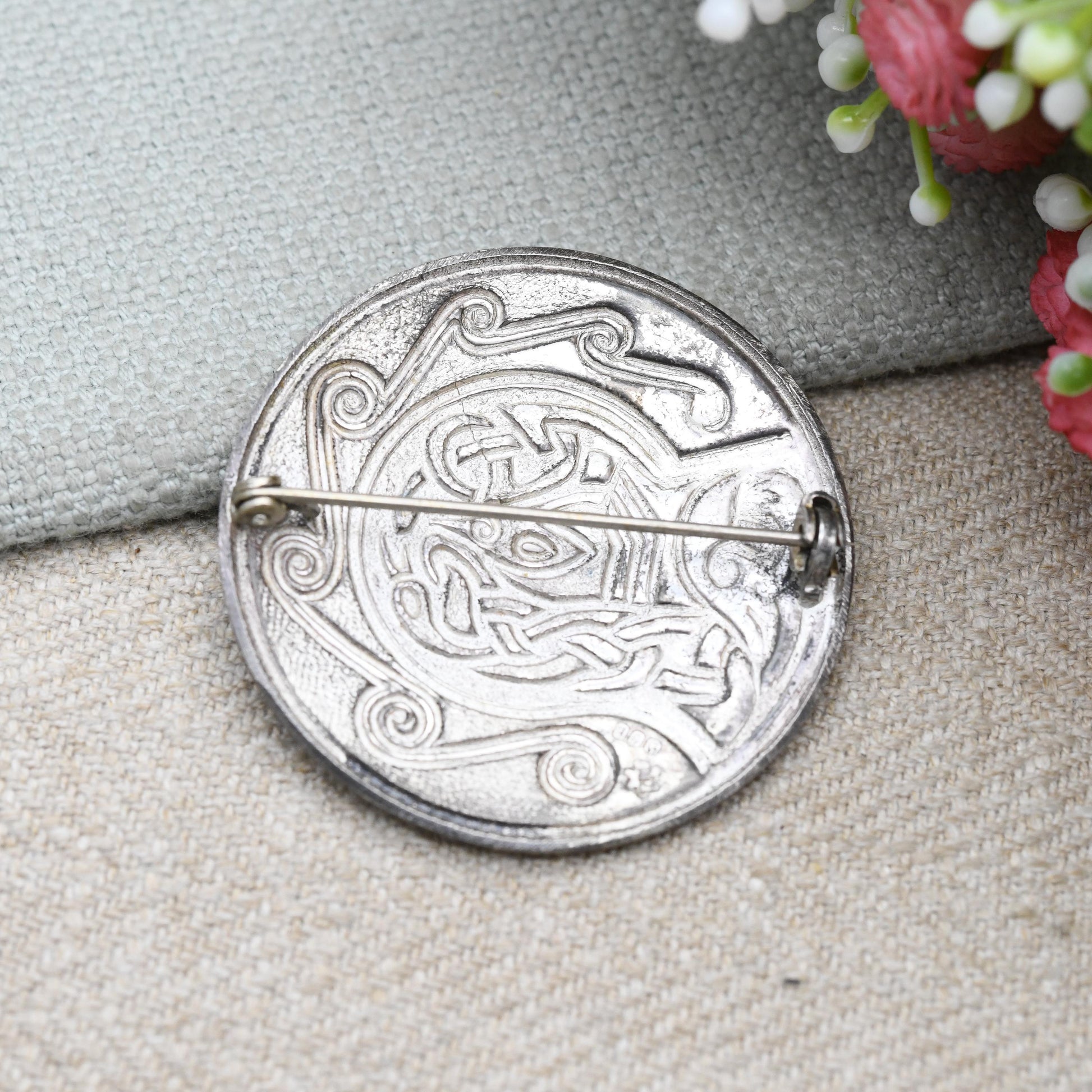 Vintage Irish Sterling Silver Brooch Tara Ware Book of Kells 1975 - Bright Colourful Enamel | Signed Designer Jewellery | Dublin Hallmarks