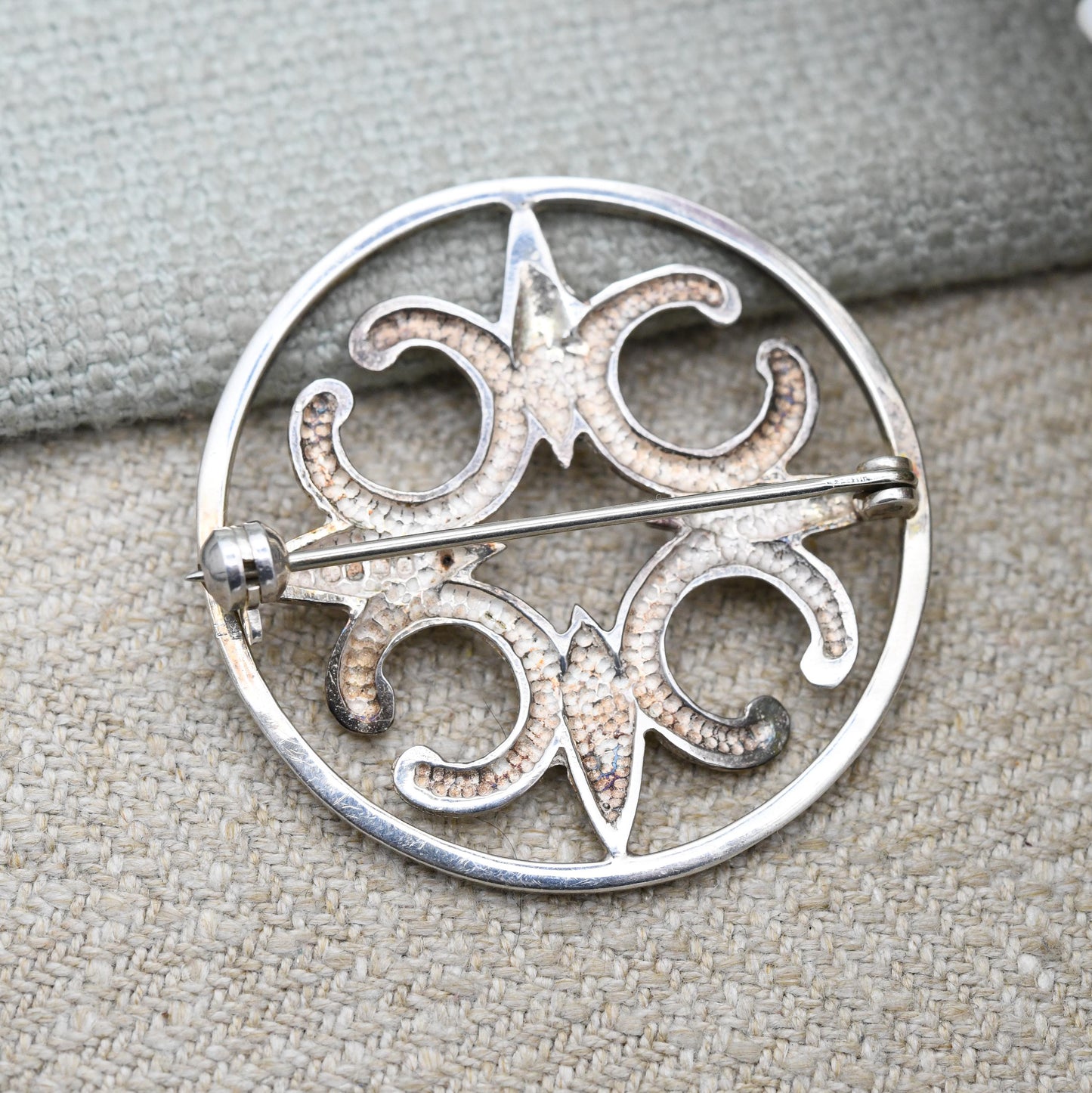 Vintage Malcolm Gray Sterling Silver St Magnus Brooch 1991 - Celtic Rose Window | Scottish Cathedral