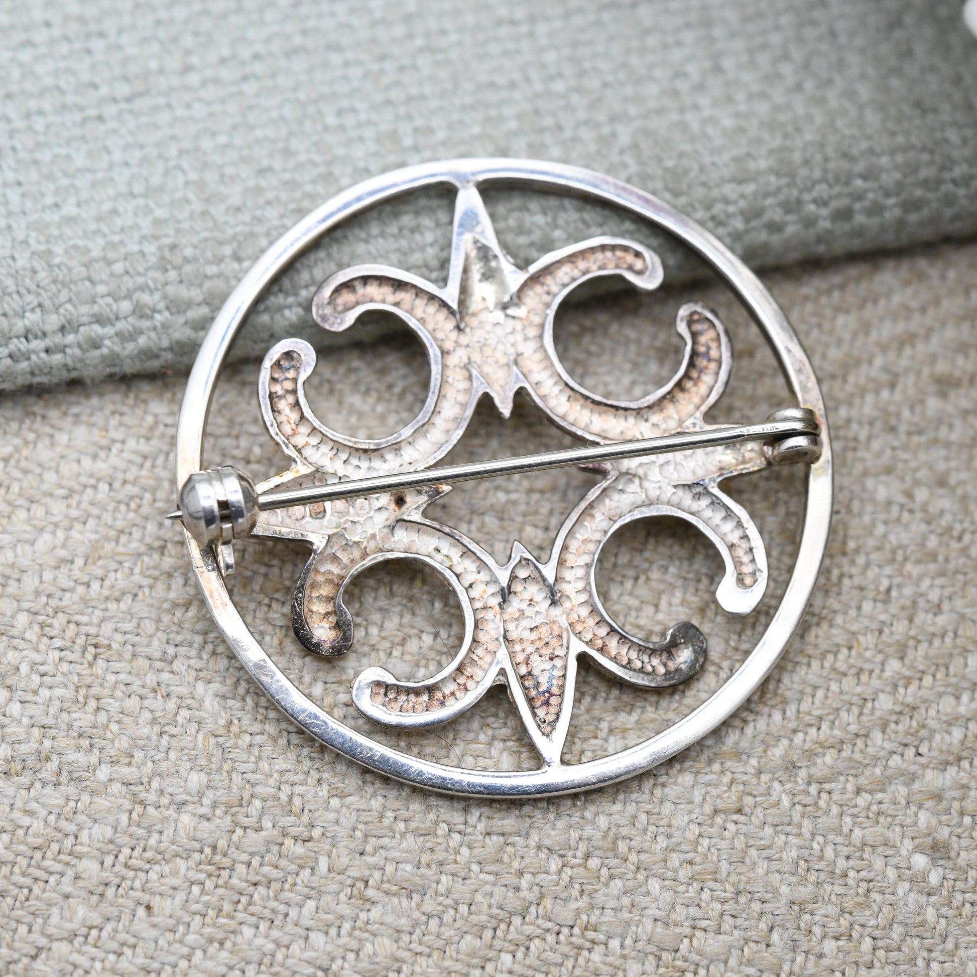 Vintage Malcolm Gray Sterling Silver St Magnus Brooch 1991 - Celtic Rose Window | Scottish Cathedral