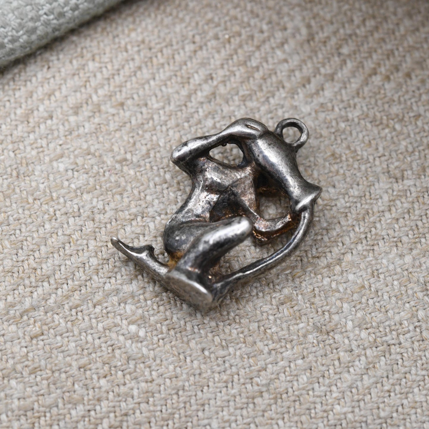 Vintage Fred Manshaw Sterling Silver Aquarius Charm Pendant 1972 - Astrology Star Sign | January February Birthday | Gift for Bracelet