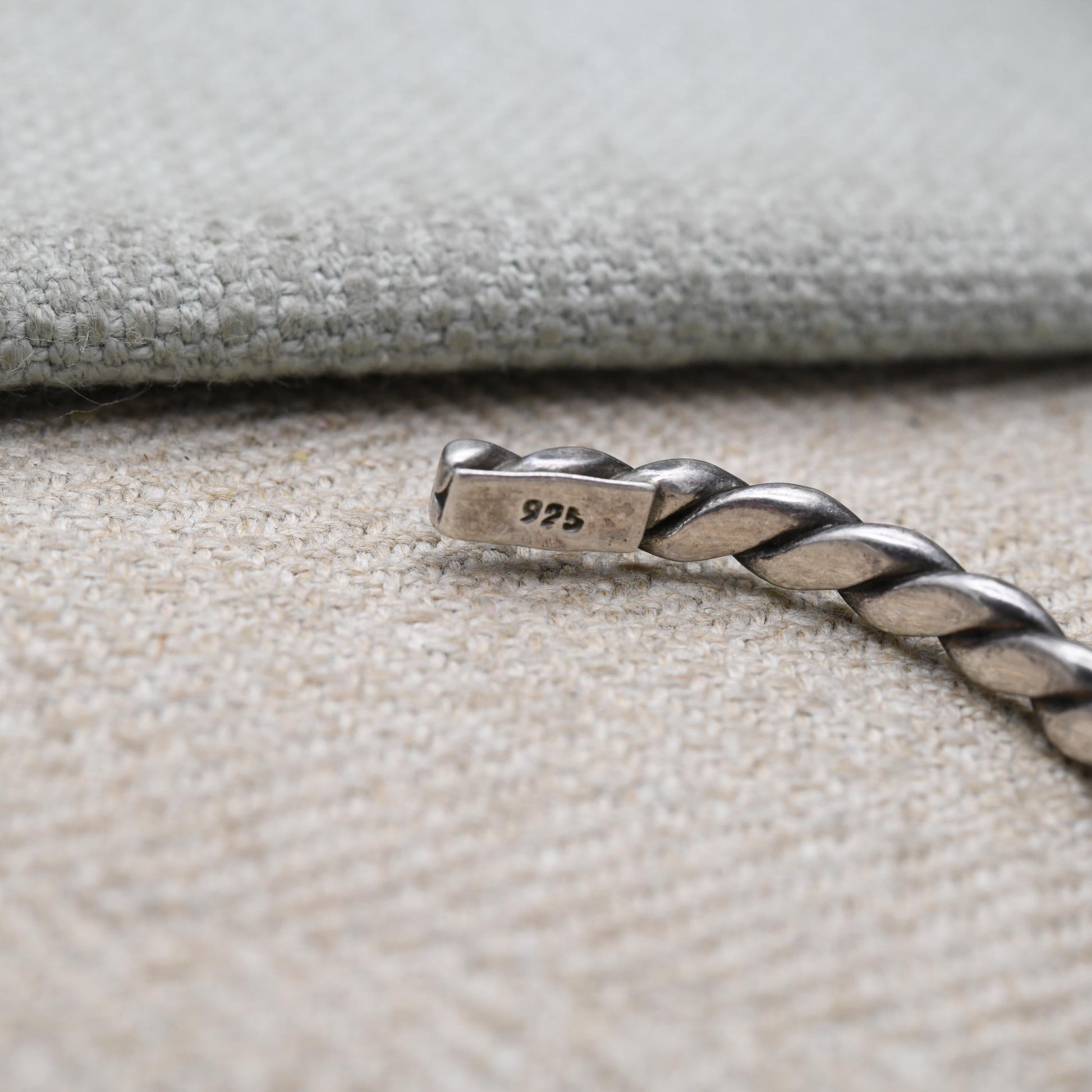 Sterling Silver Rope Twisted Open Cuff Bracelet - Traditional Style Jewellery Gift for Her