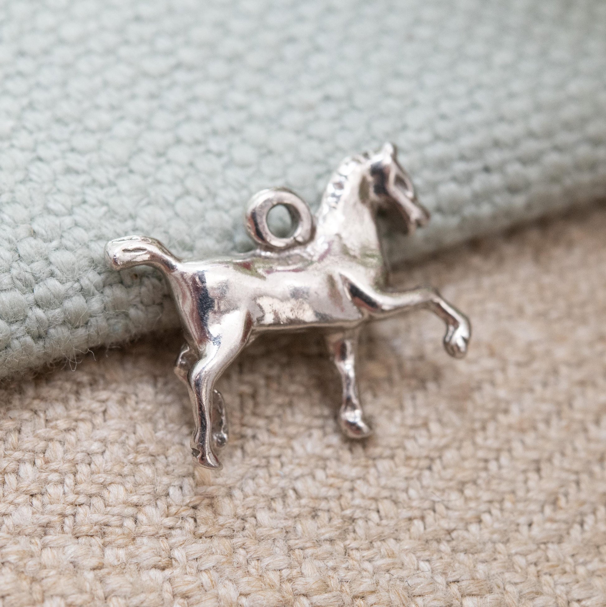 Vintage Sterling Silver Horse Charm Pendant - Prancing Pony Animal Jewellery | Horse Girl Gift | Nature Lover Charm Bracelet Necklace