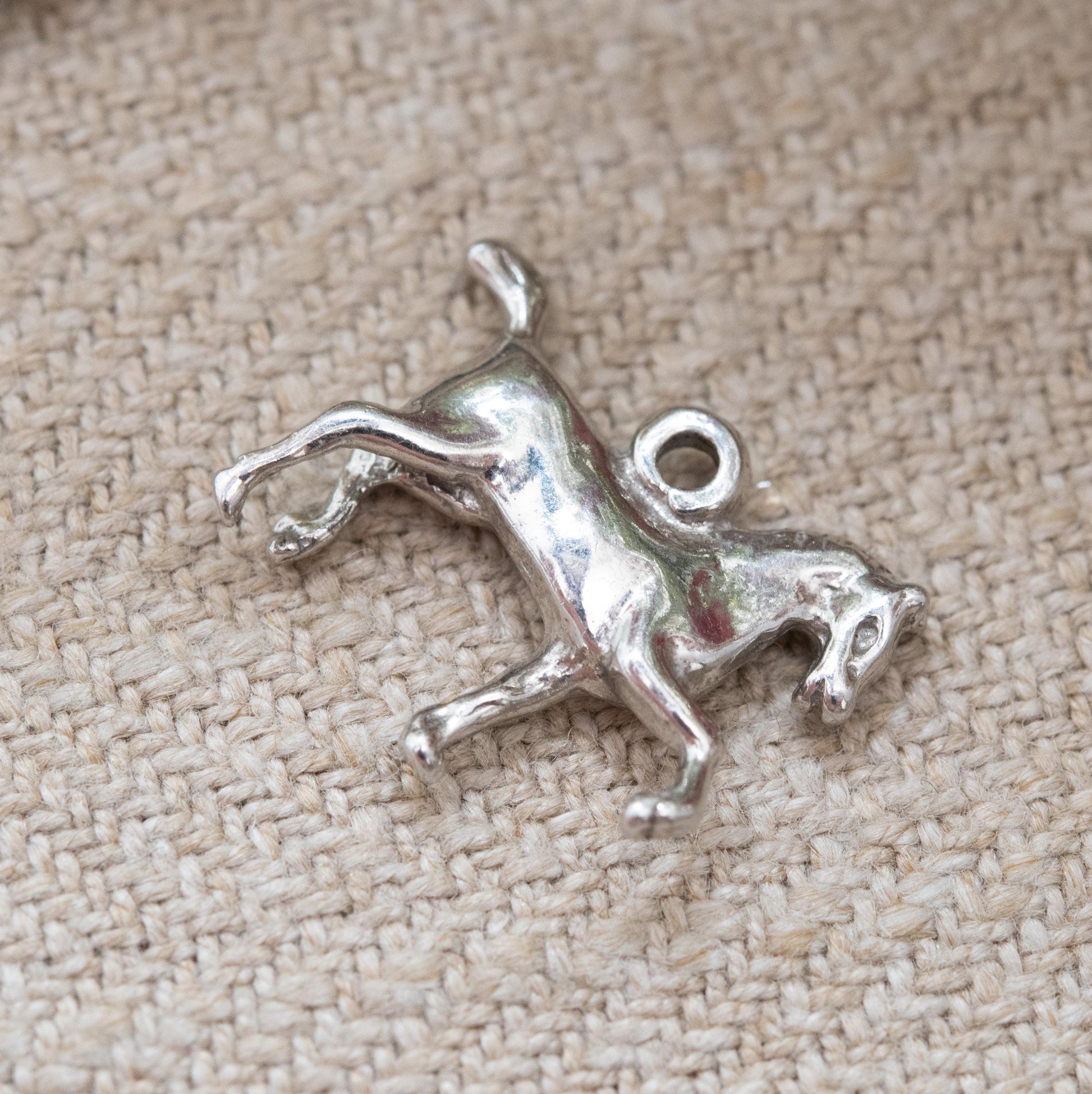 Vintage Sterling Silver Horse Charm Pendant - Prancing Pony Animal Jewellery | Horse Girl Gift | Nature Lover Charm Bracelet Necklace
