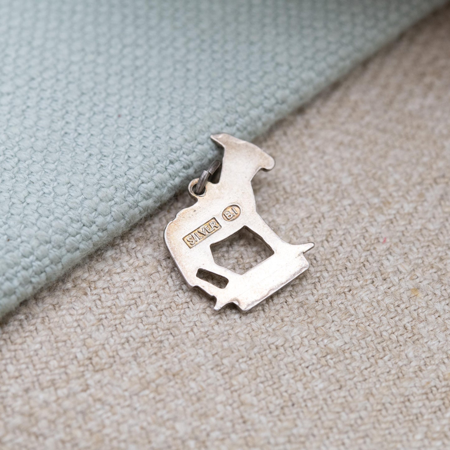 Vintage Silver Clovelly Donkey Charm Pendant - Devon Charm Signed BI | Animal | Souvenir Gift for Charm Bracelet