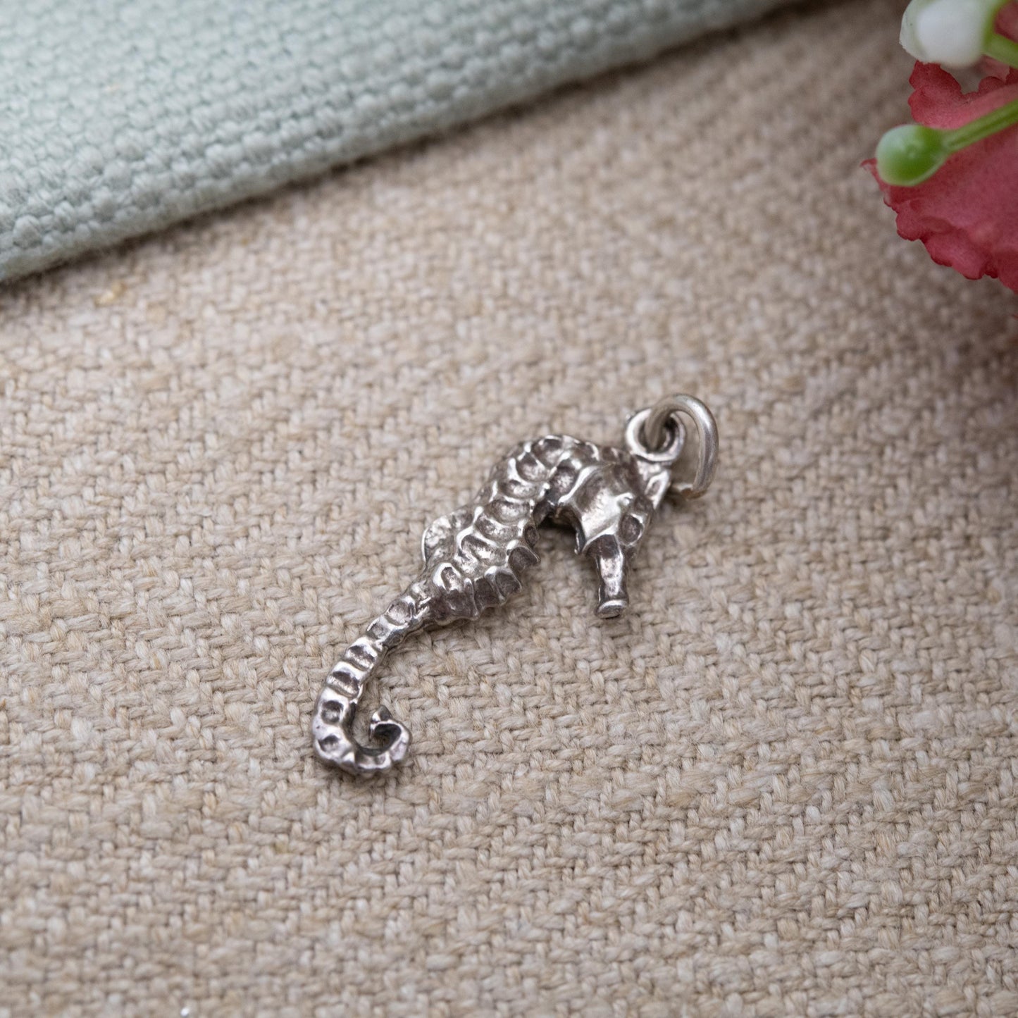 Sterling Silver Seahorse Charm Pendant - Cute Sea Creature Pendant | Gift for Charm Bracelet Necklace Stack