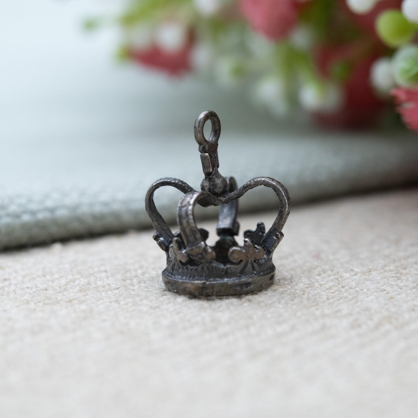 Vintage Sterling Silver Royal Crown Charm Pendant - King | Queen | Prince | Princess | England | Souvenir Gift for Charm Bracelet