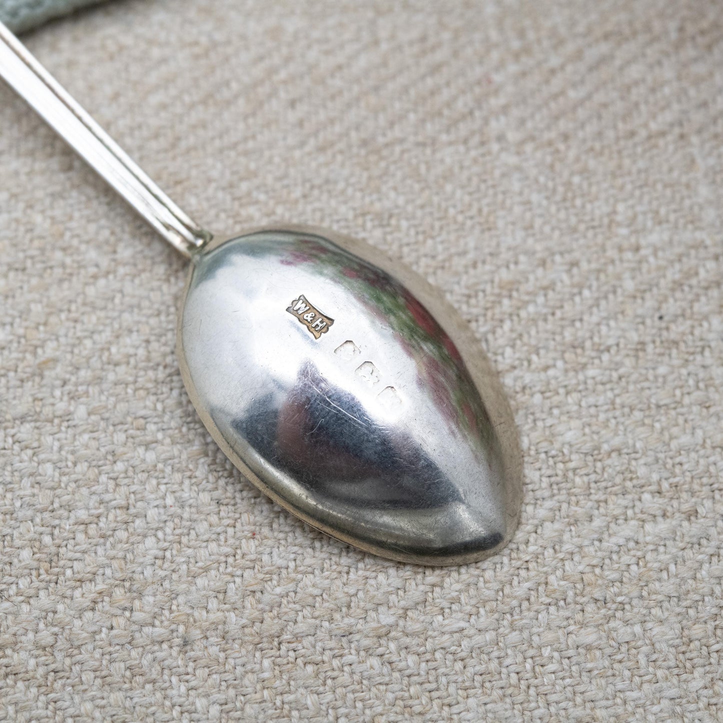 Vintage Sterling Silver and Enamel Decorative Teaspoon Pendant 1934 - Walker & Hall Cutlery | Birmingham Hallmarks Solid Silver Spoon