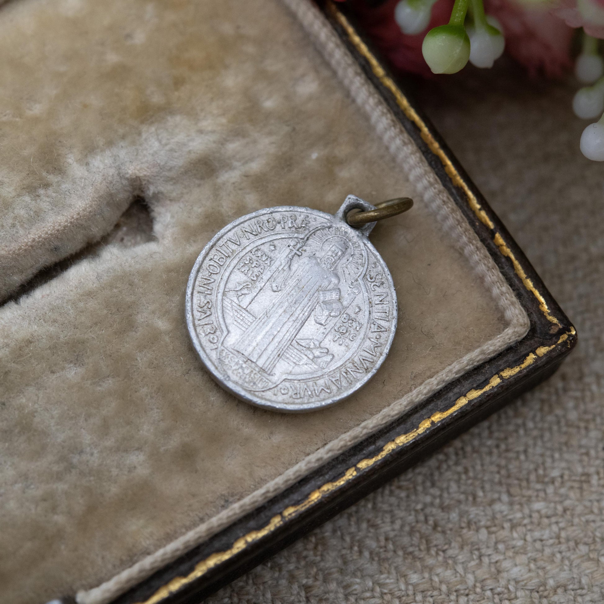 Vintage Saint Benedict Pax Protection Charm Pendant - Cross of the Benedictine Order | Religious Jewellery Catholic Medal