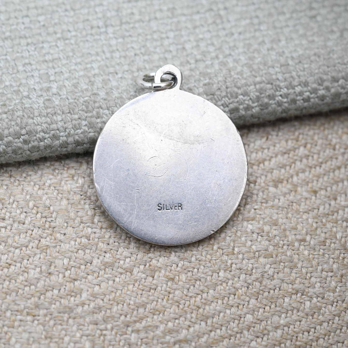 Vintage Sterling Silver Edward VIII 1937 Coronation Medal - Small Silver Charm Pendant