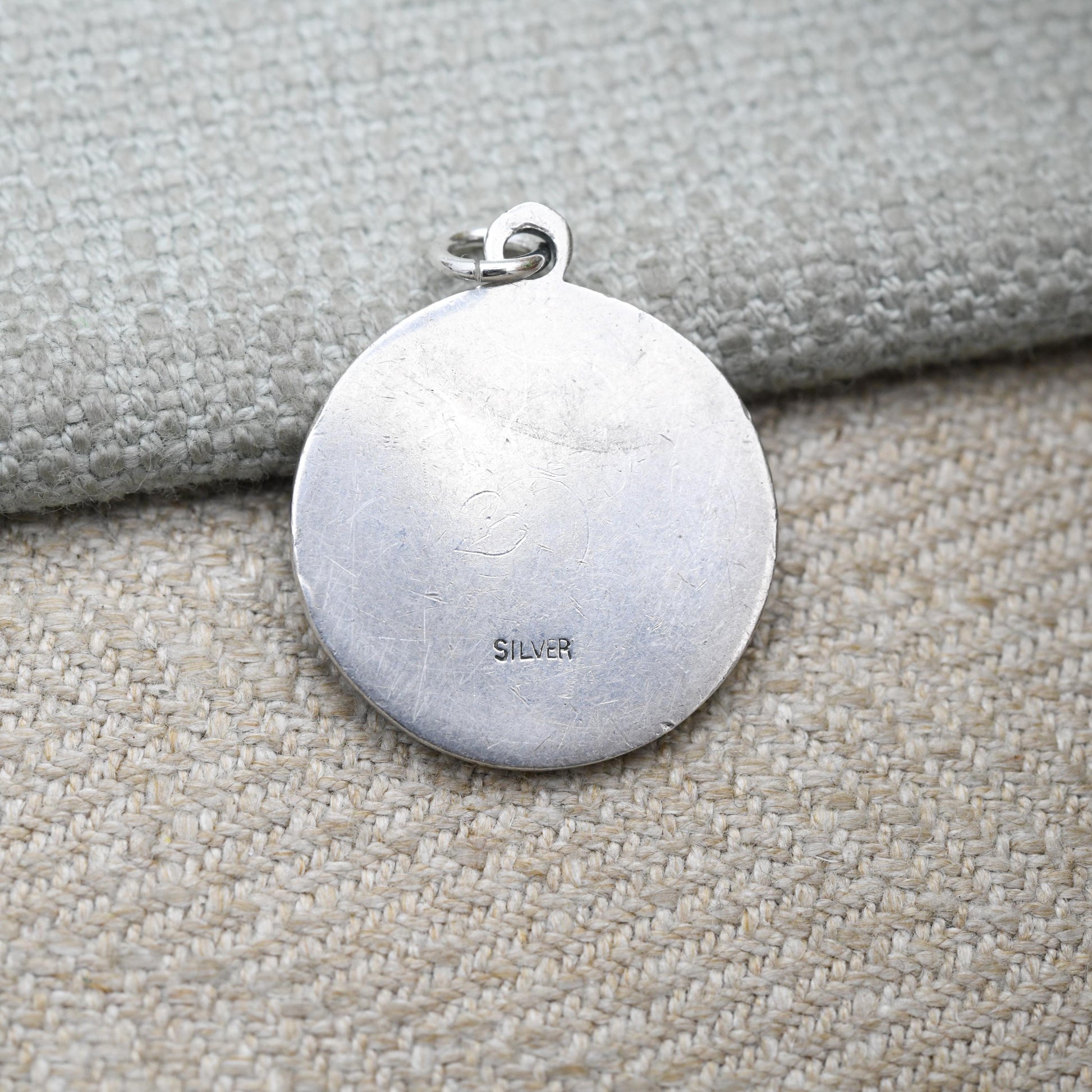 Vintage Sterling Silver Edward VIII 1937 Coronation Medal - Small Silver Charm Pendant