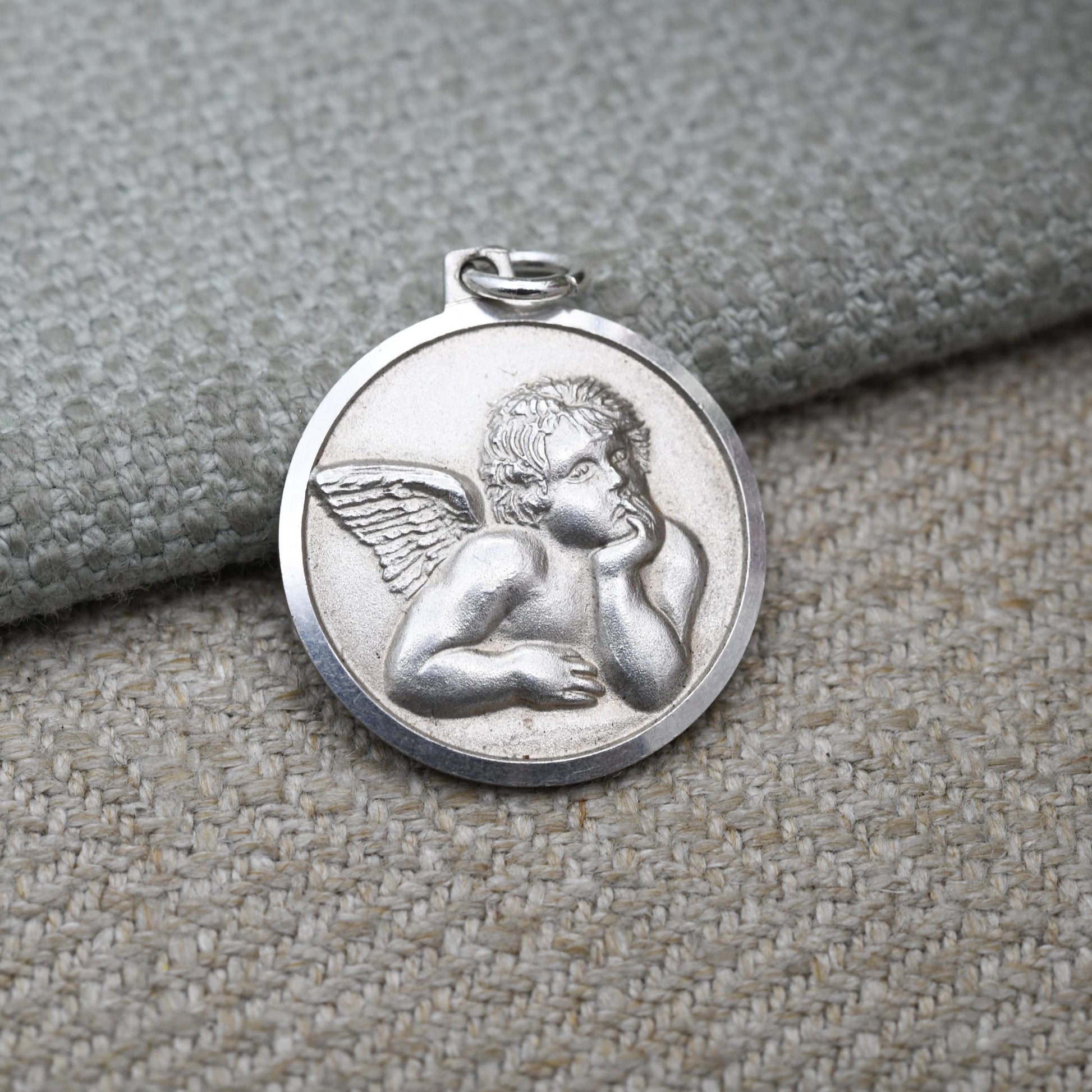 Vintage Italian Sterling Silver Cherub Charm Pendant - Baby Angel | Love | Cupid Valentine's Gift for Charm Bracelet