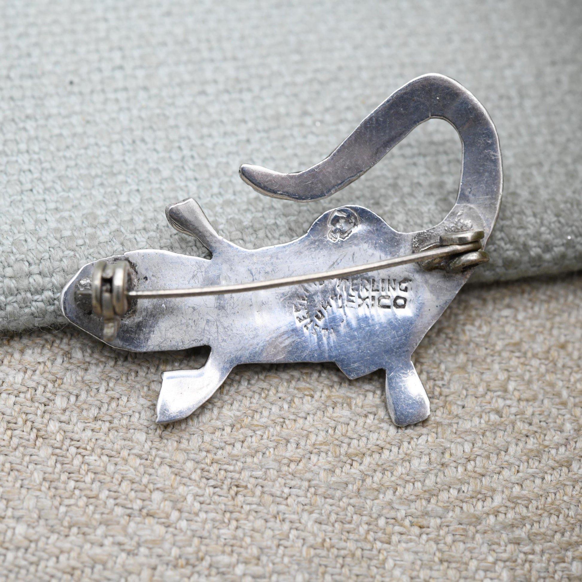 Vintage Taxco Mexican Sterling Silver Inlaid Abalone Lizard Brooch - Mid-Century Collectable Mexico Silver Jewellery