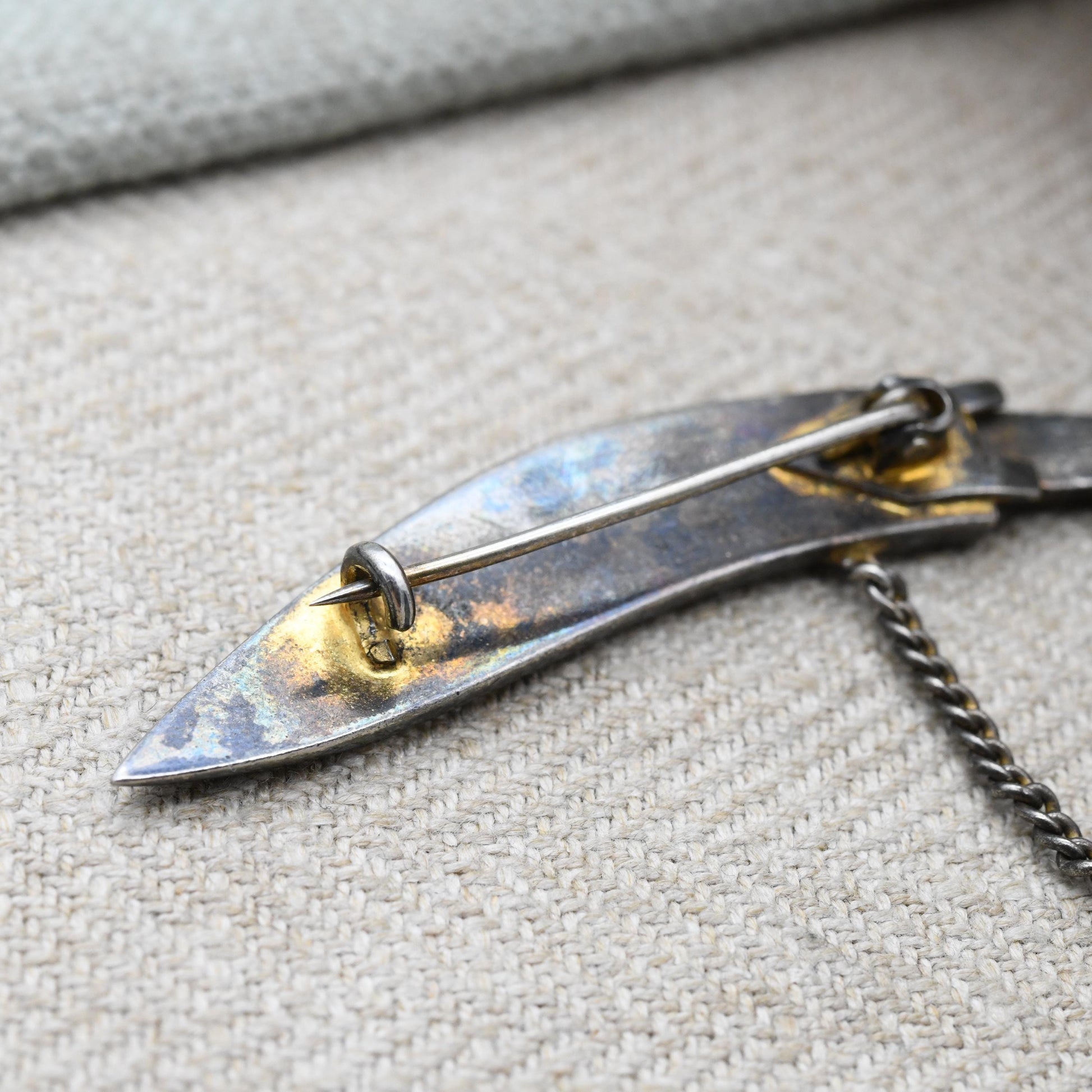 Vintage Silver Gurkha Khukuri Brooch - Nepalese Traditional Knife | British Armed Forces Tie Pin