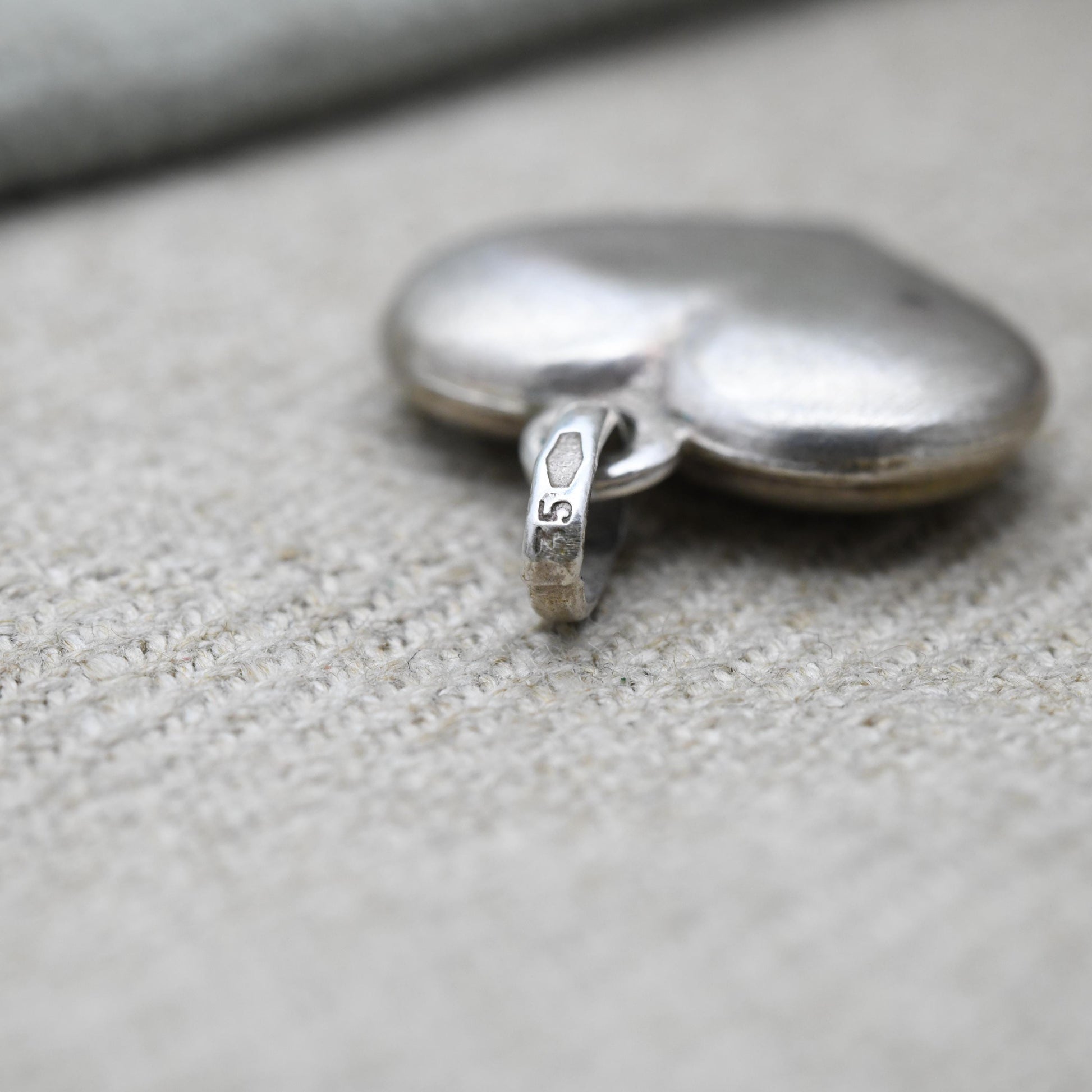 Vintage European Silver Puff Heart Pendant - Romantic Love Heart Gift for Her Necklace Chain