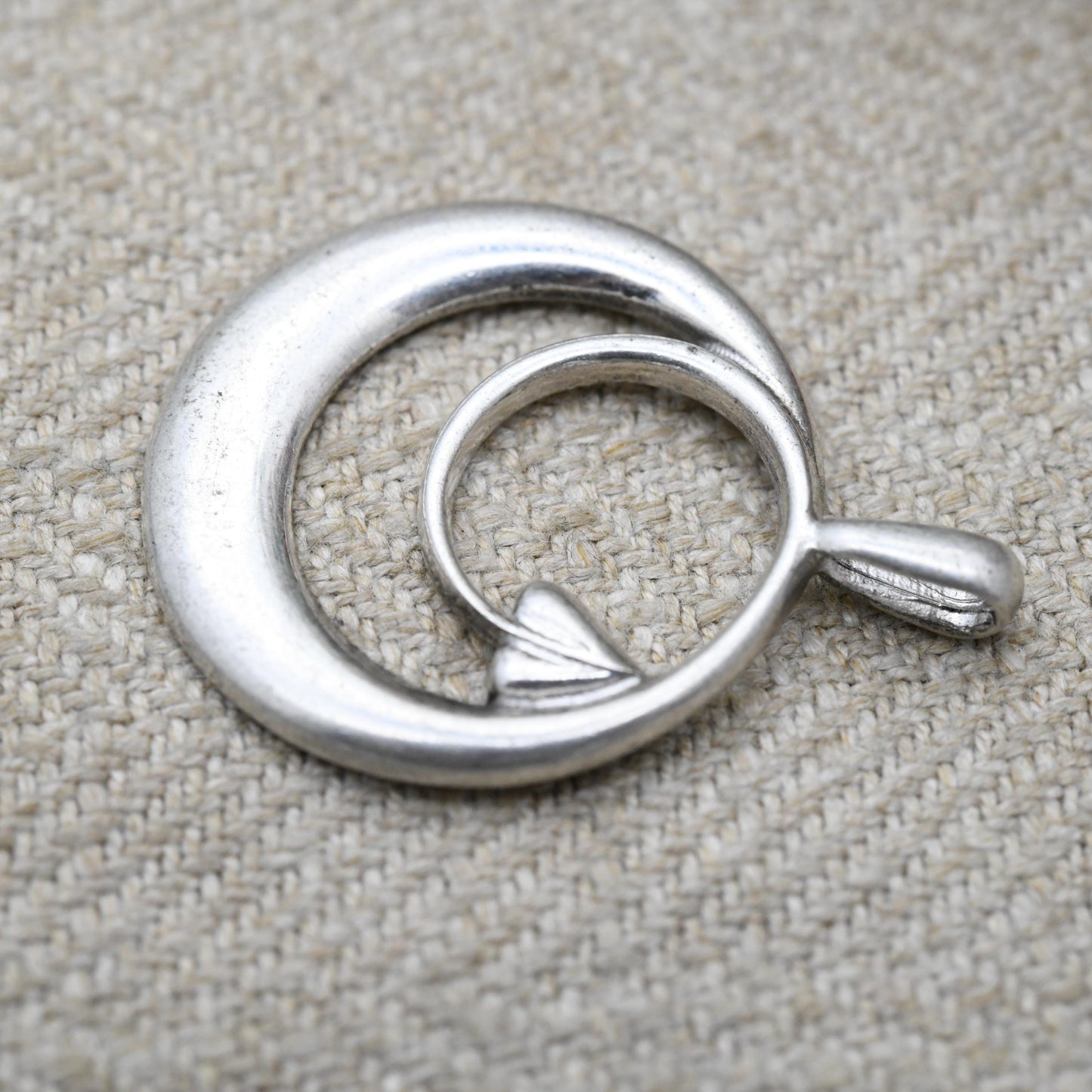 Vintage Ortak Sterling Silver Dragon Tail Pendant by Malcolm Gray - Openwork Fantasy Jewellery | Celtic Designer Sculptural Design